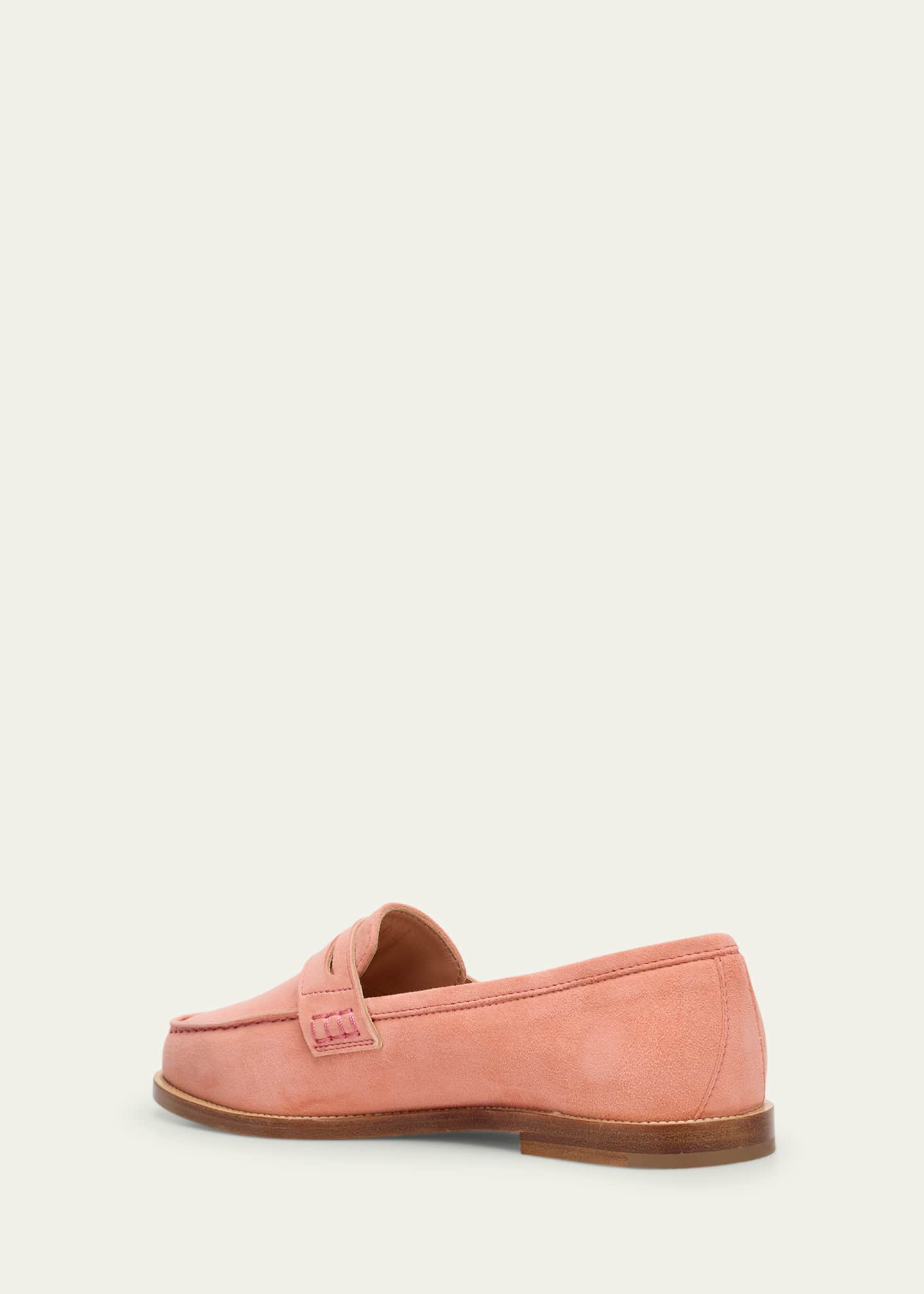 Manolo Blahnik Perrita Classic Suede Penny Loafers Image 2 of 4