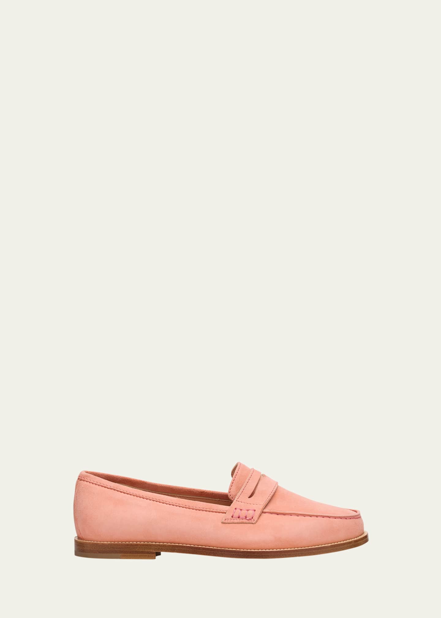 Manolo Blahnik Perrita Classic Suede Penny Loafers Image 1 of 4