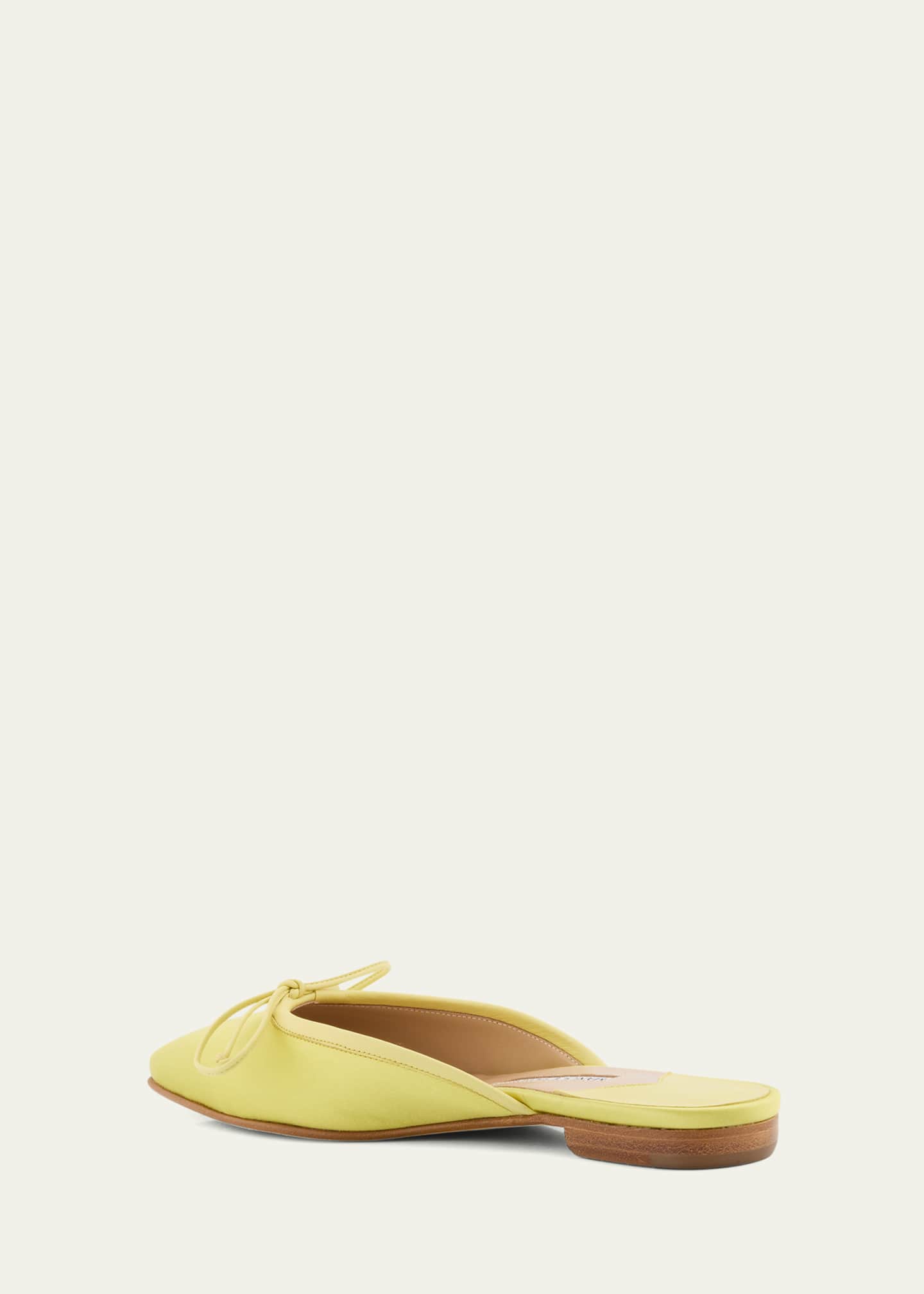 Manolo Blahnik Satin Bow Ballerina Flats Image 4 of 6