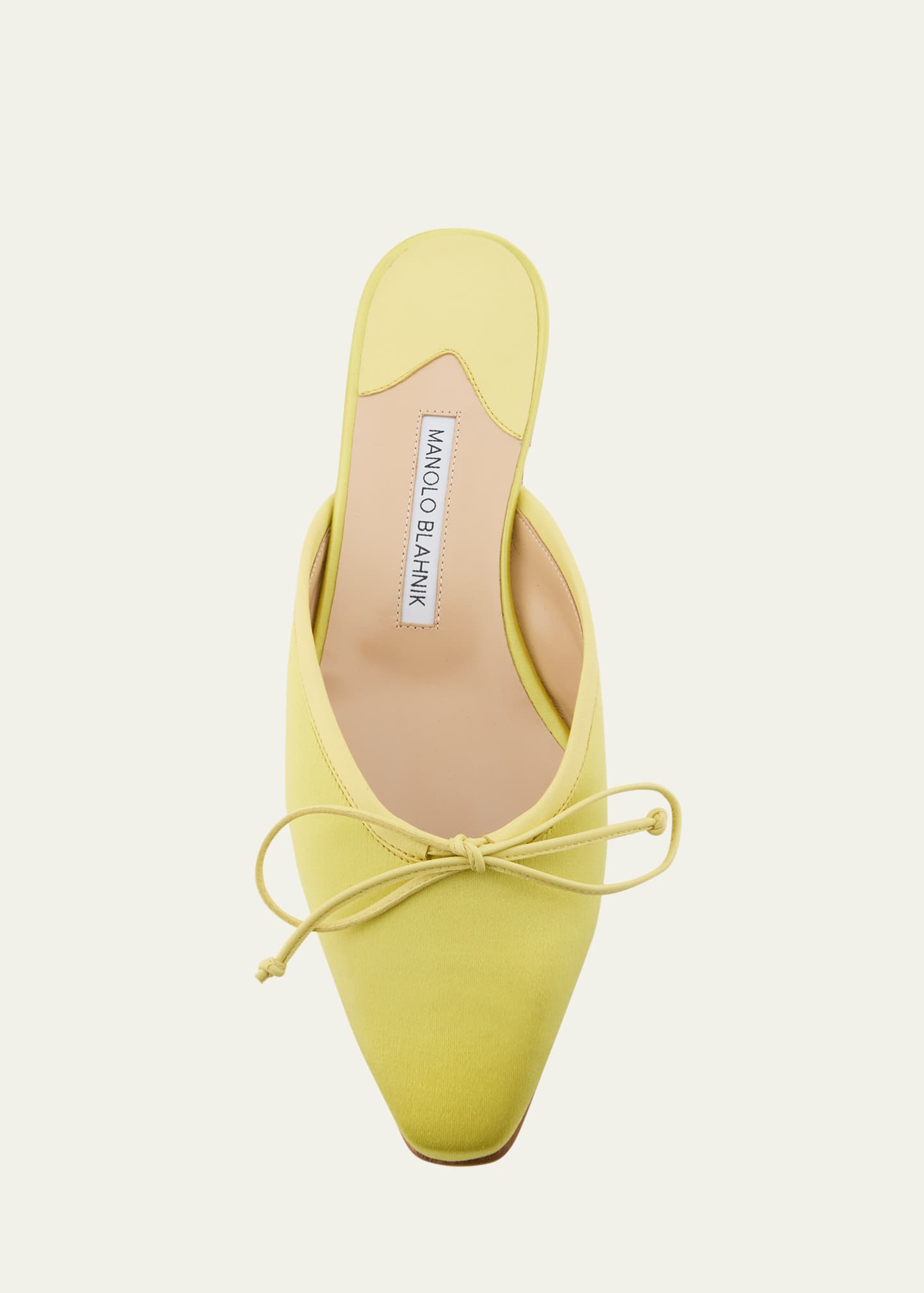 Manolo Blahnik Satin Bow Ballerina Flats Image 6 of 6