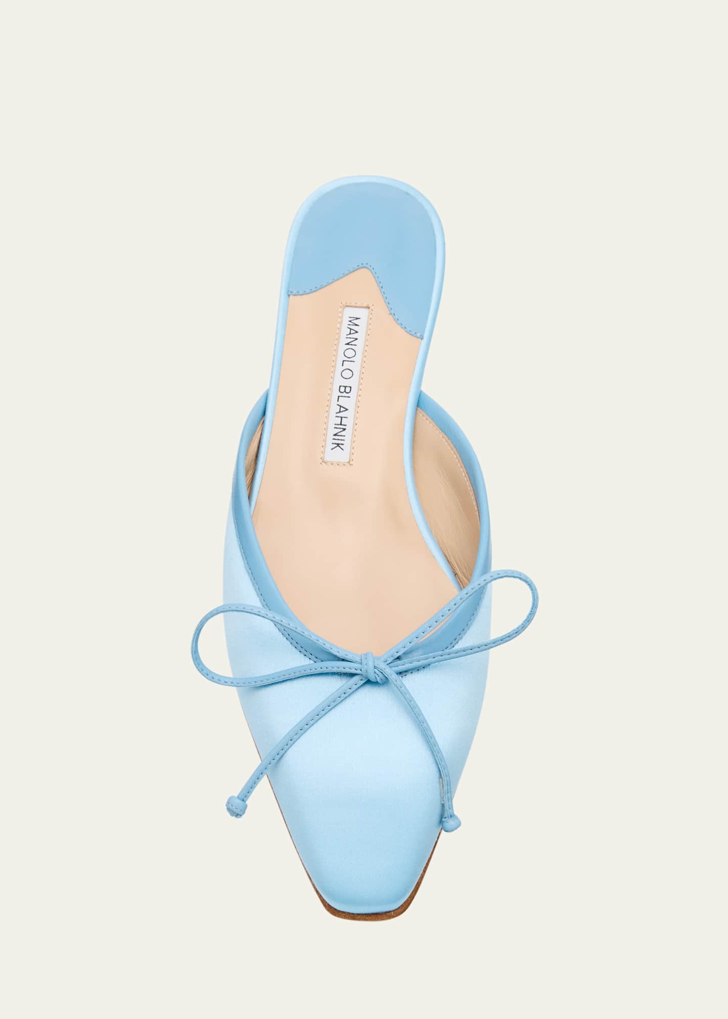 Manolo Blahnik Satin Bow Ballerina Flats Image 6 of 6