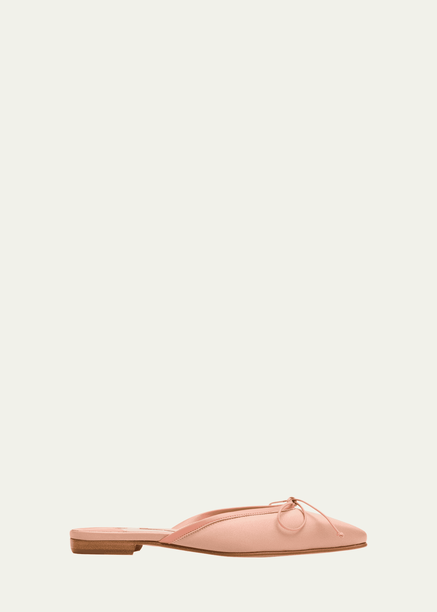Manolo Blahnik Satin Bow Ballerina Flats Image 1 of 6