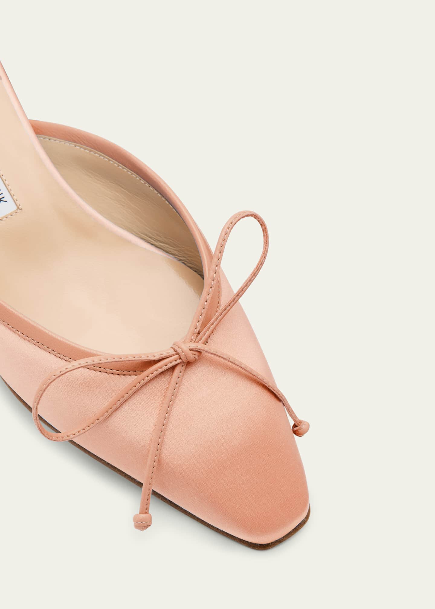 Manolo Blahnik Satin Bow Ballerina Flats Image 5 of 6