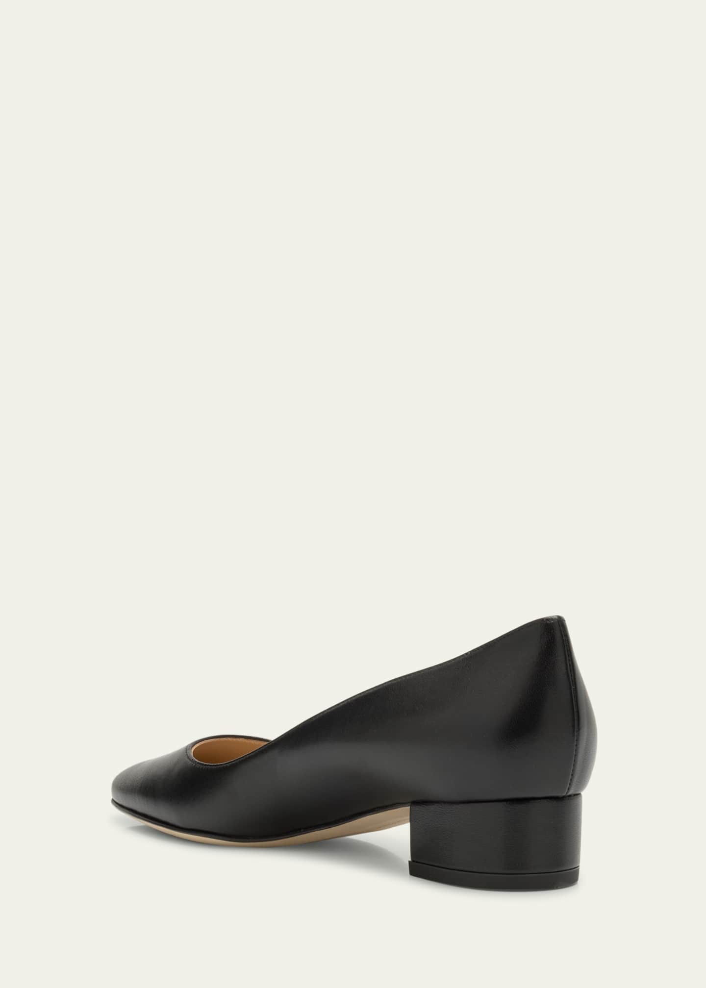 【極美品】MANOLO BLAHNIK　レザーパンプス　黒　36.5 MANOLO BLAHNIK マノロブラニク パンプス HANGISI FMC SATIN 105