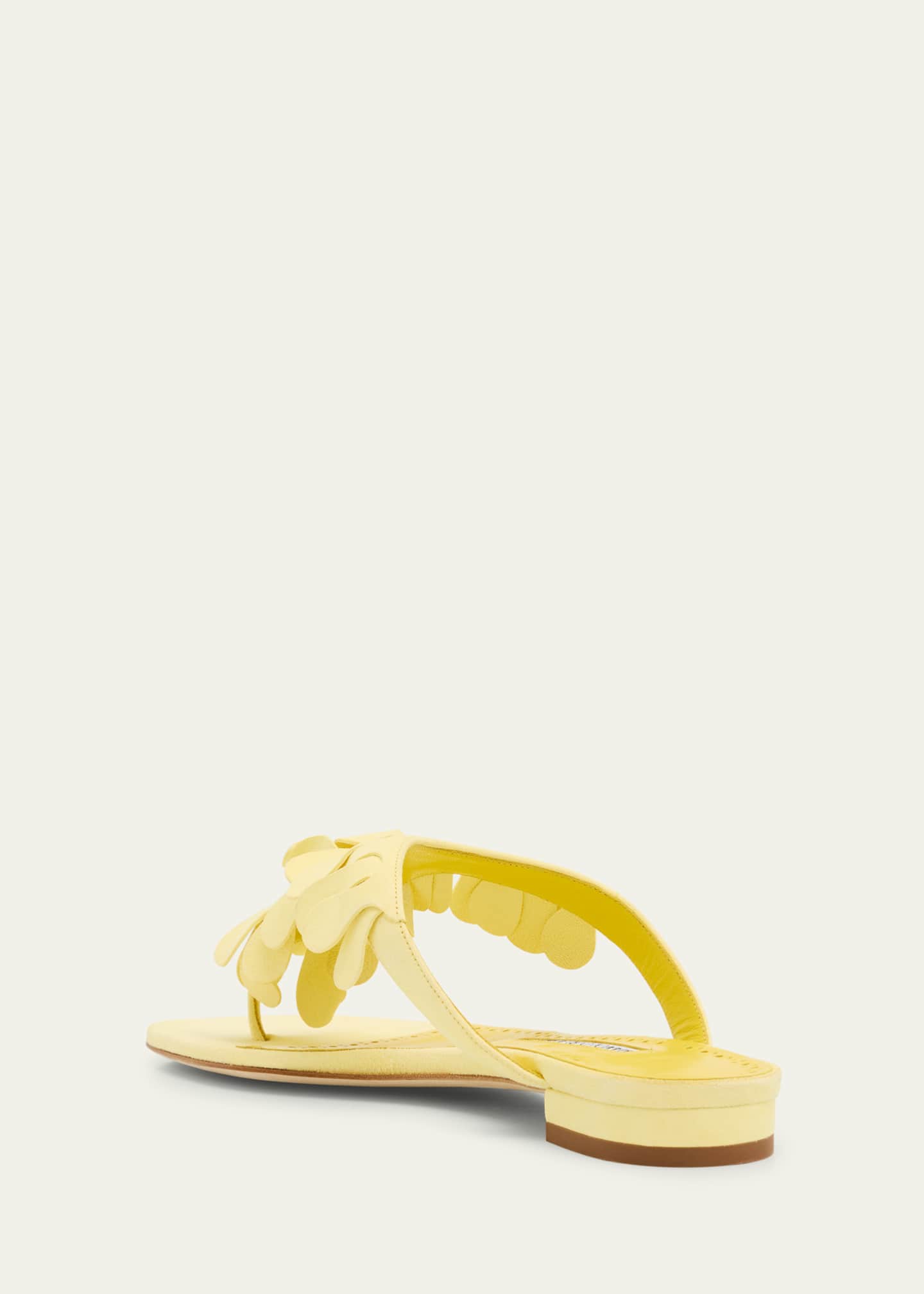 Manolo Blahnik Tamako Suede Flat Sandals Image 2 of 4