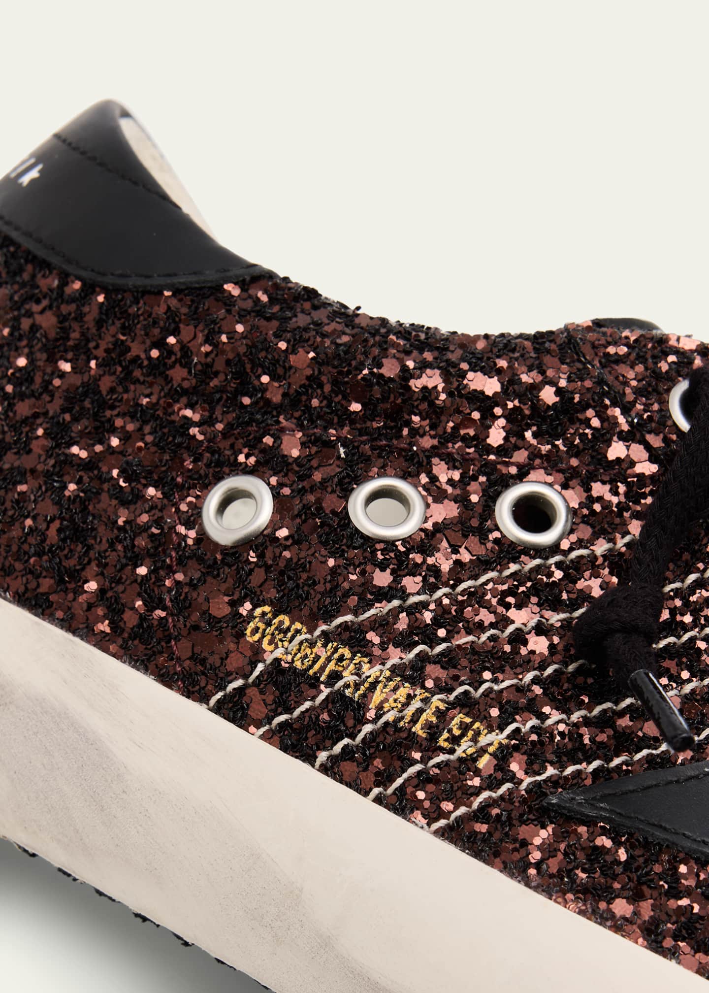 Golden Goose Super-Star Low-Top Glitter Sneakers Image 6 of 6