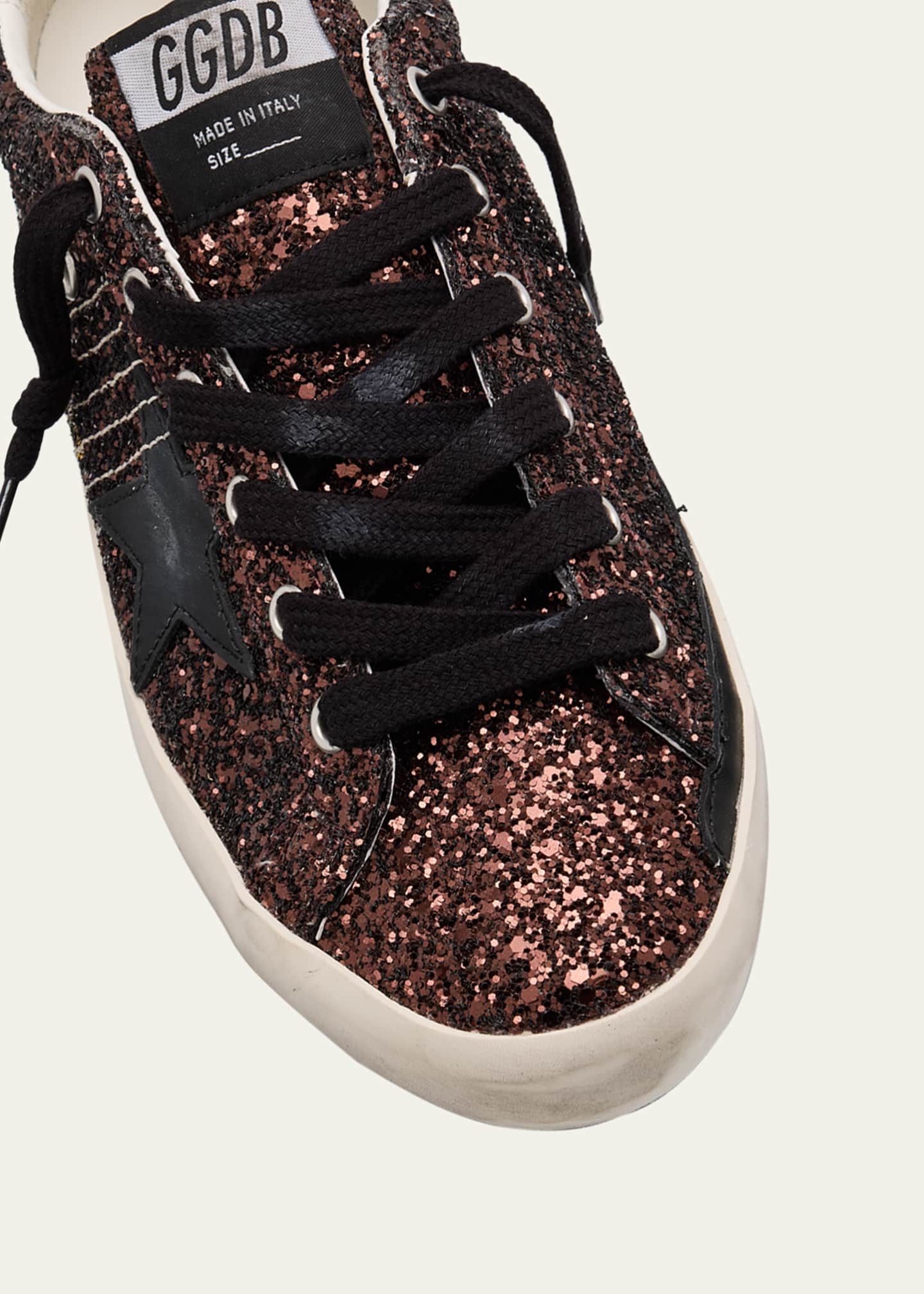 Golden Goose Super-Star Low-Top Glitter Sneakers Image 5 of 6