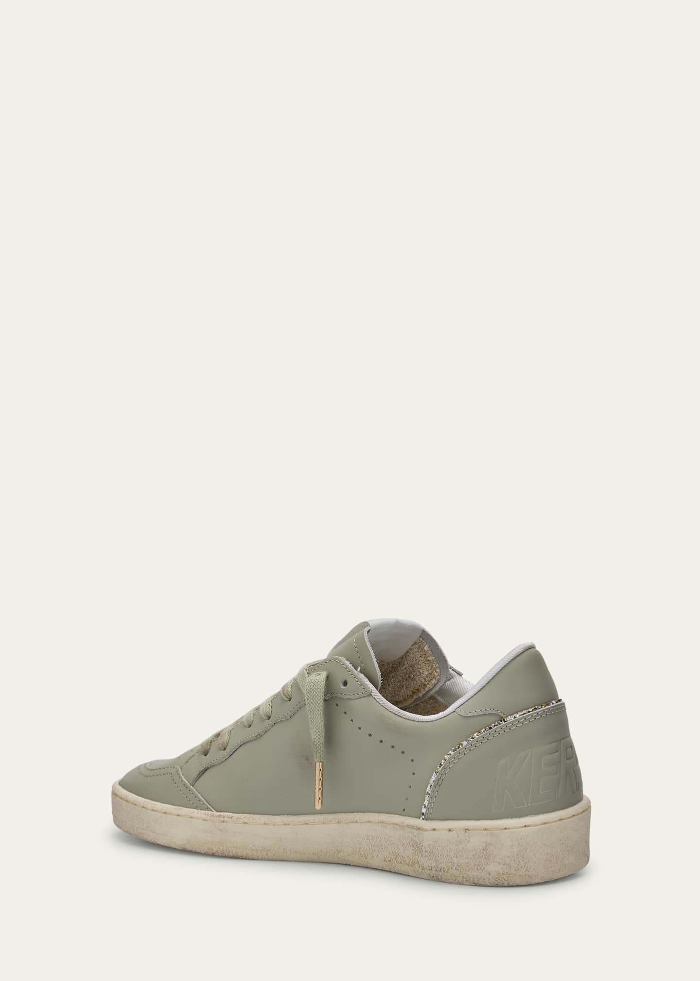 Golden Goose Ballstar Leather Glitter Low-Top Sneakers Image 3 of 5