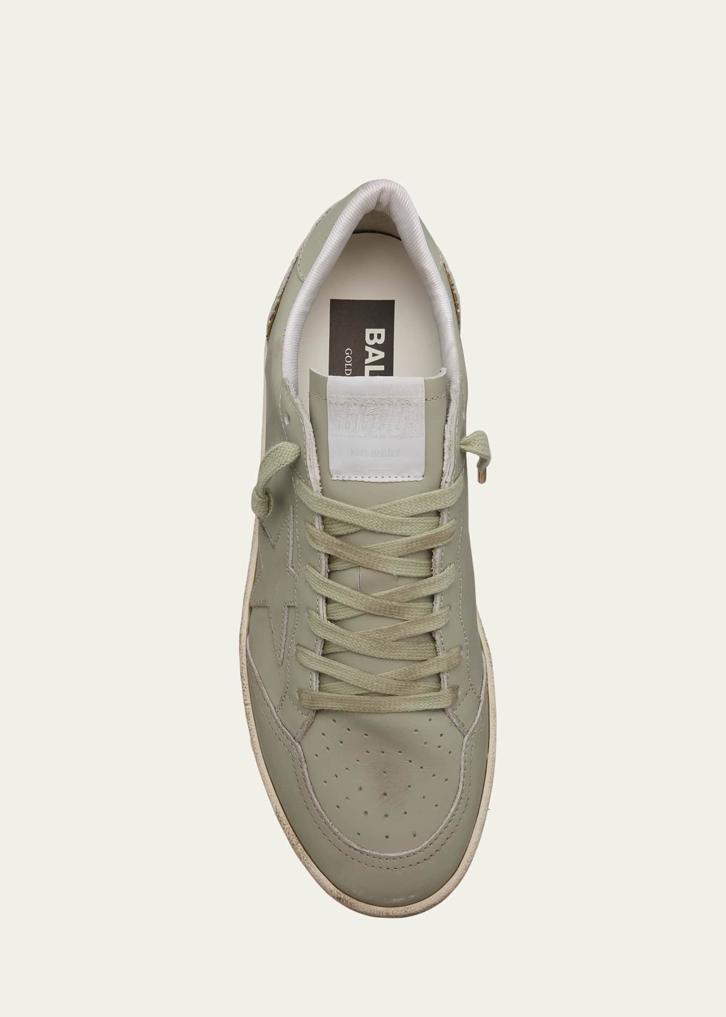 Golden Goose Ballstar Leather Glitter Low-Top Sneakers Image 5 of 5