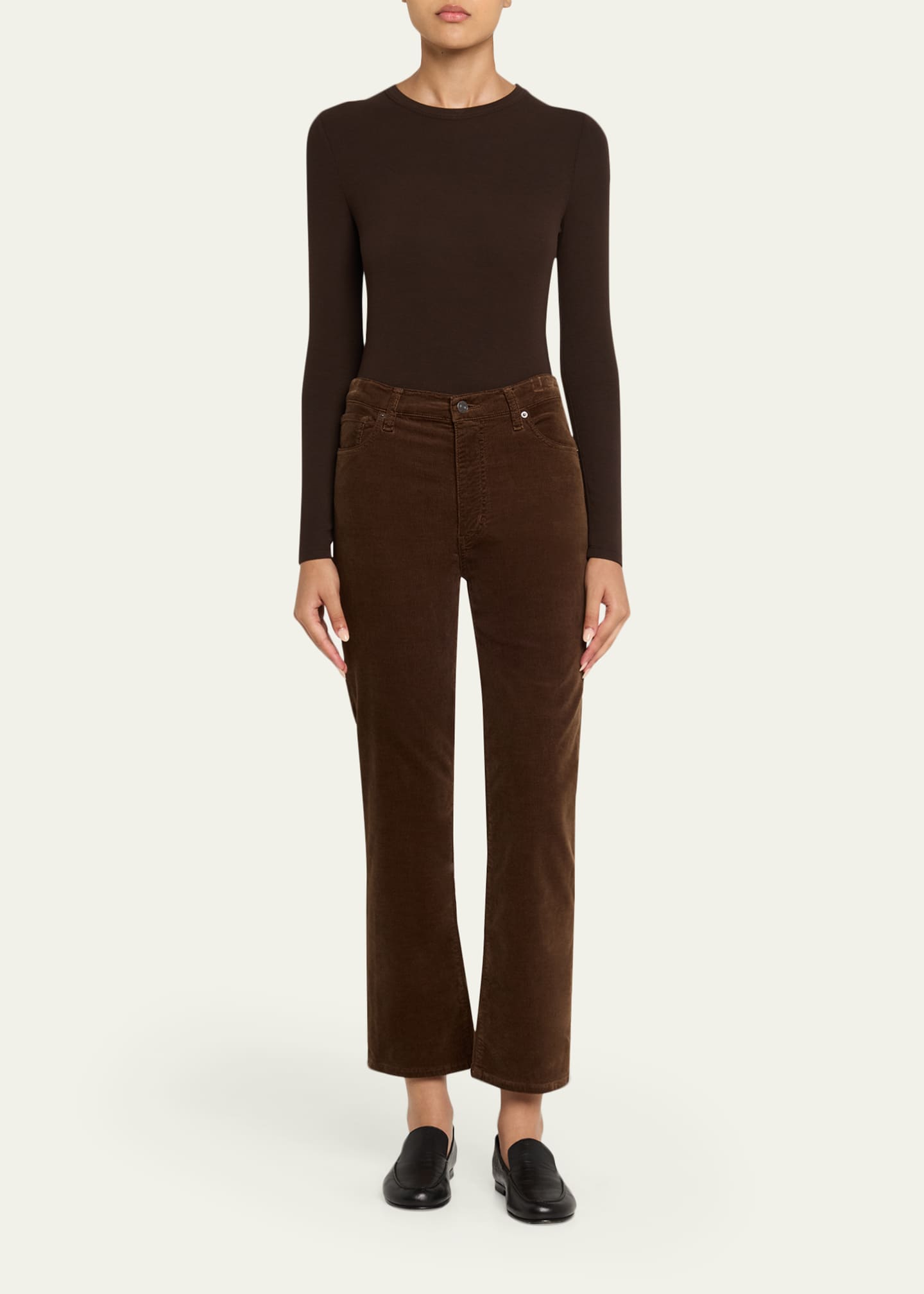 Le Sleek Straight Corduroy Jeans