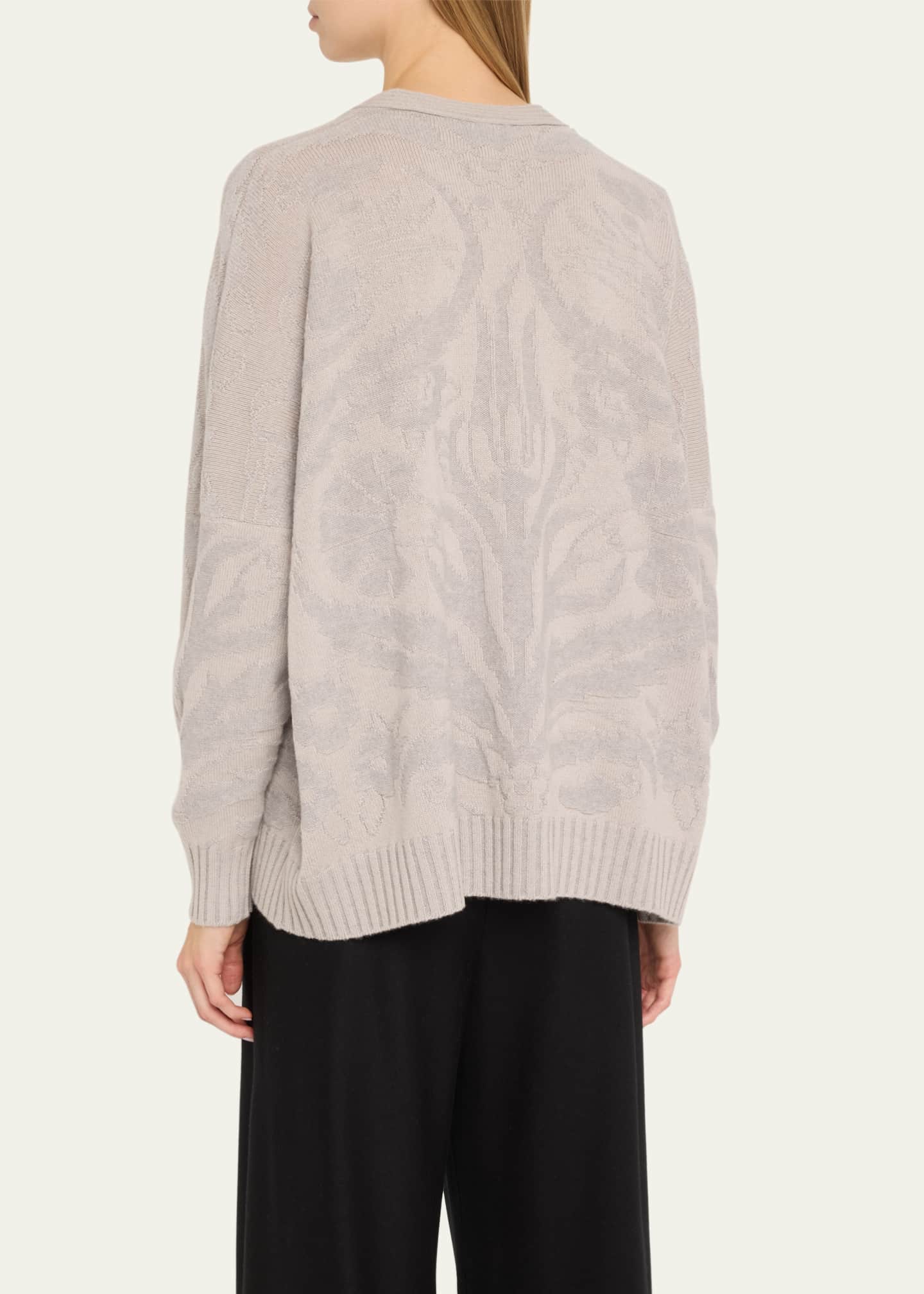 Eskandar 34 Width V-Neck Cardigan (Mid Plus Length) Image 3 of 5