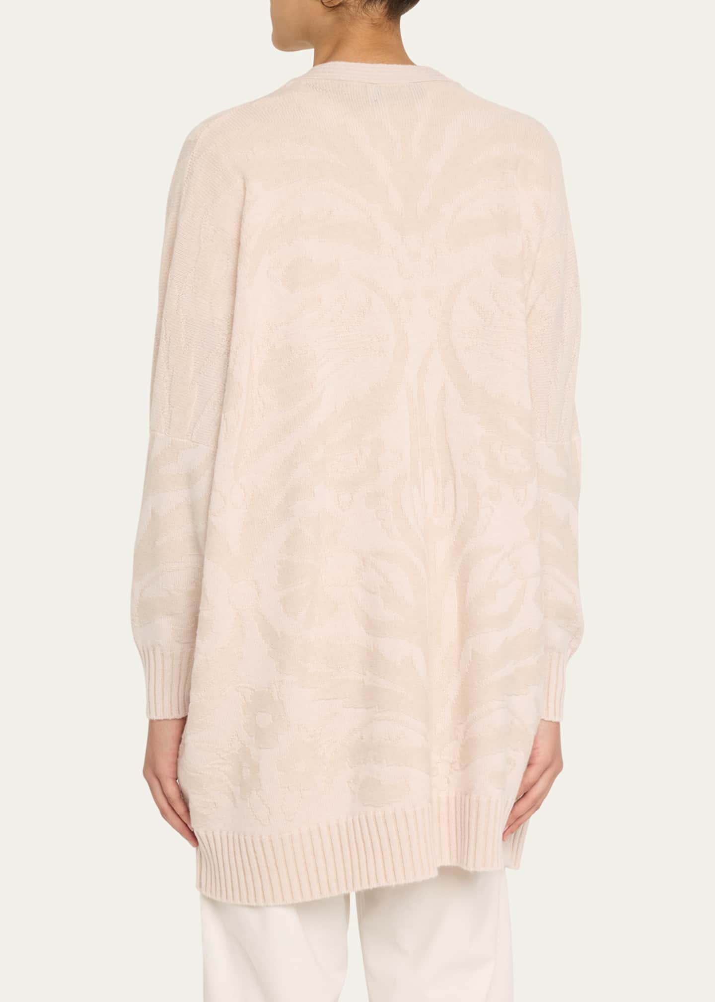 Wide V-Neck Cardigan (Long Plus Length) - Thumbnail 3