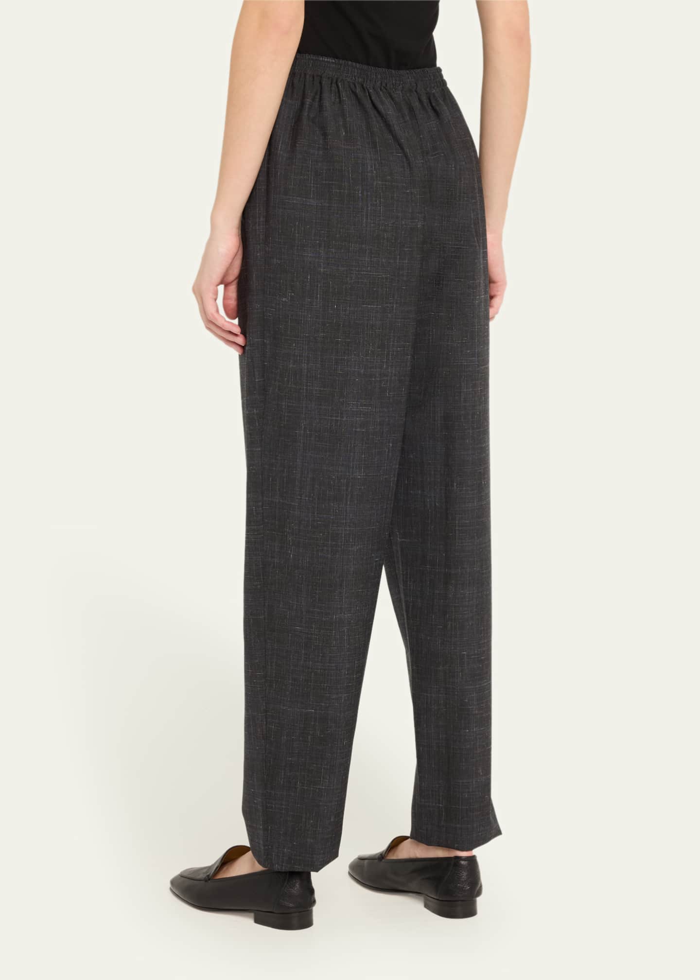 Eskandar Side-Insert Tapered Regular Trousers Image 3 of 5