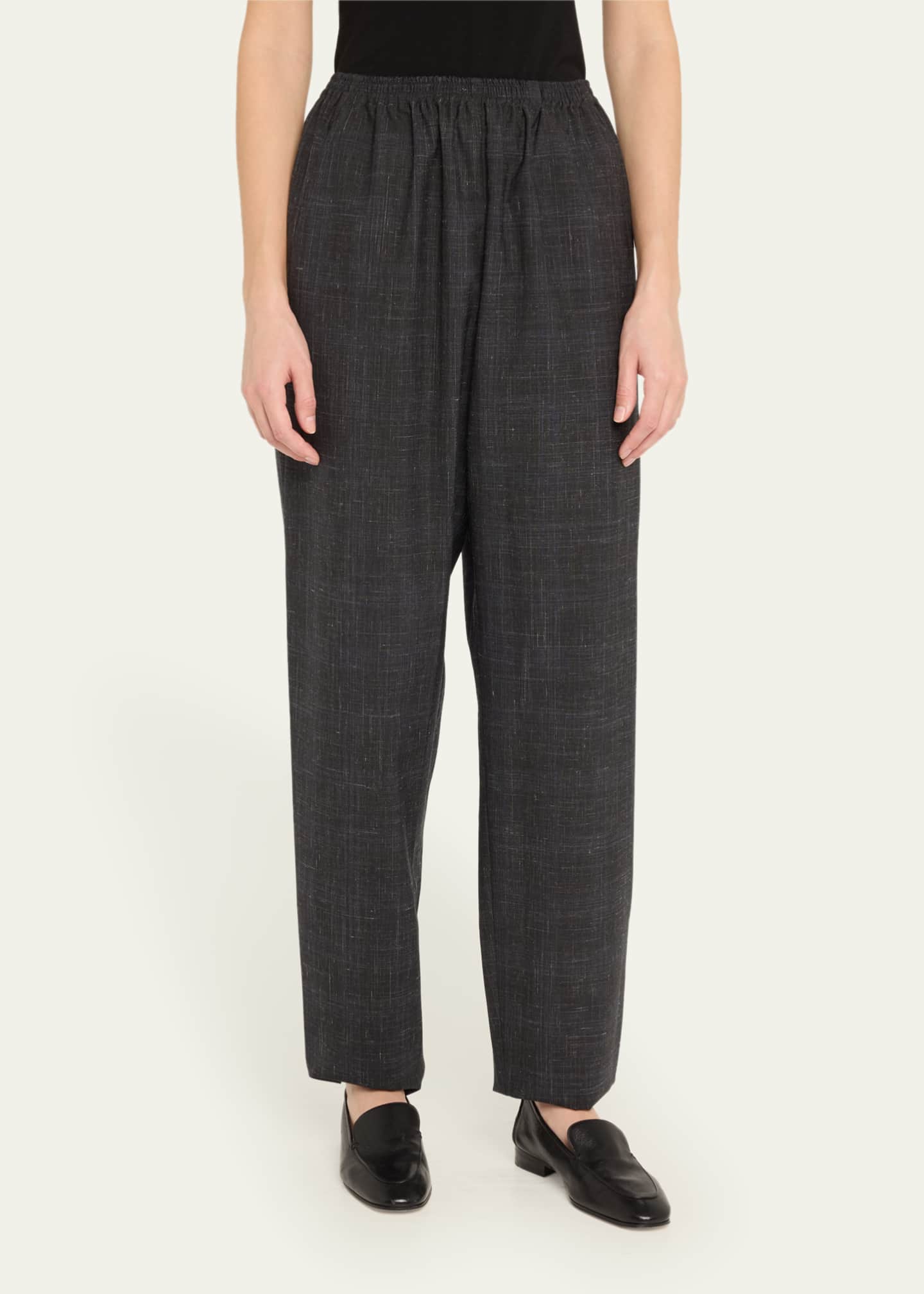 Eskandar Side-Insert Tapered Regular Trousers Image 4 of 5