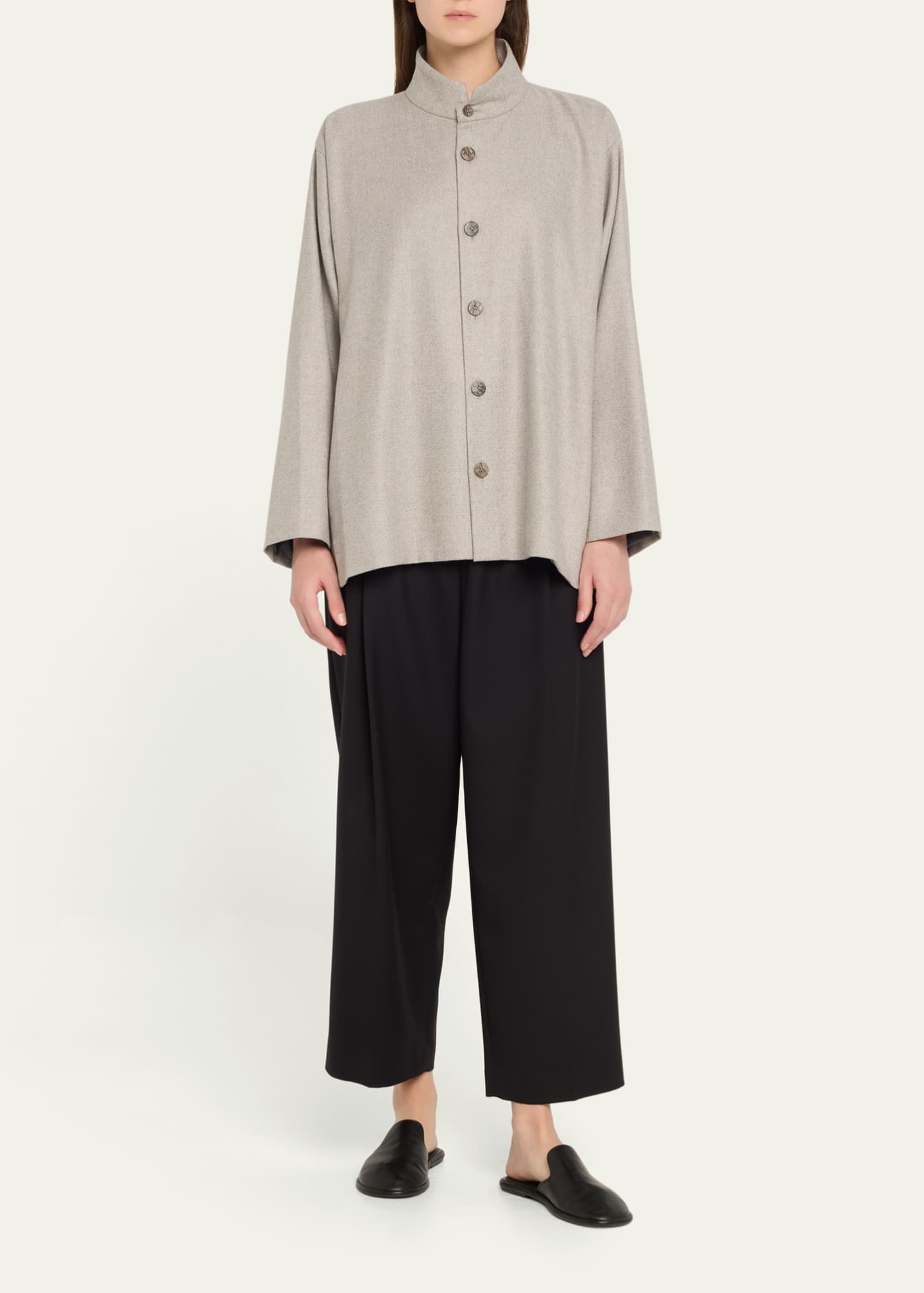 Eskandar Caucasus Notch Collar Jacket (Mid Plus Length) Image 2 of 5