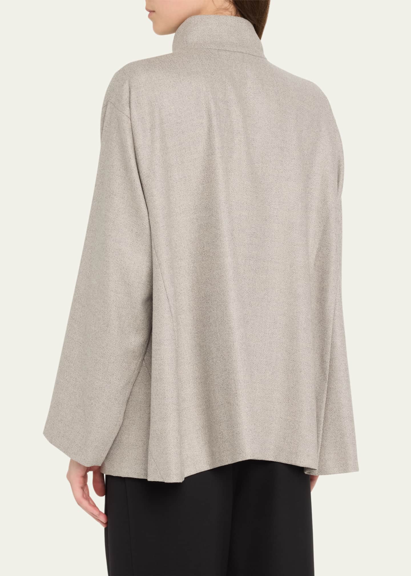Eskandar Caucasus Notch Collar Jacket (Mid Plus Length) Image 3 of 5