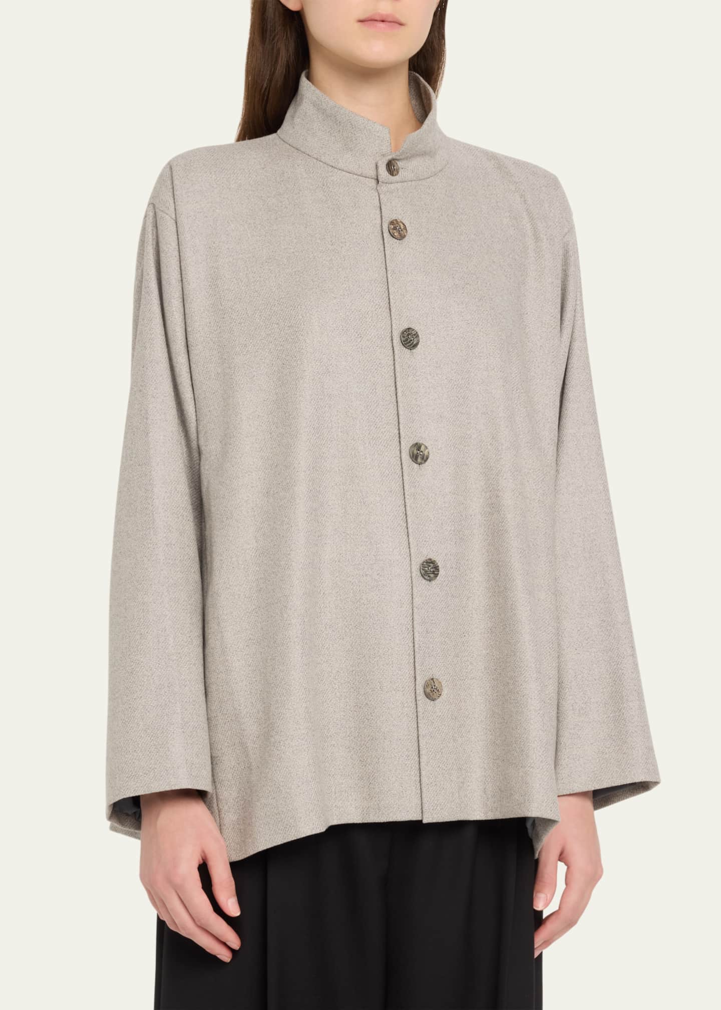 Eskandar Caucasus Notch Collar Jacket (Mid Plus Length) Image 4 of 5
