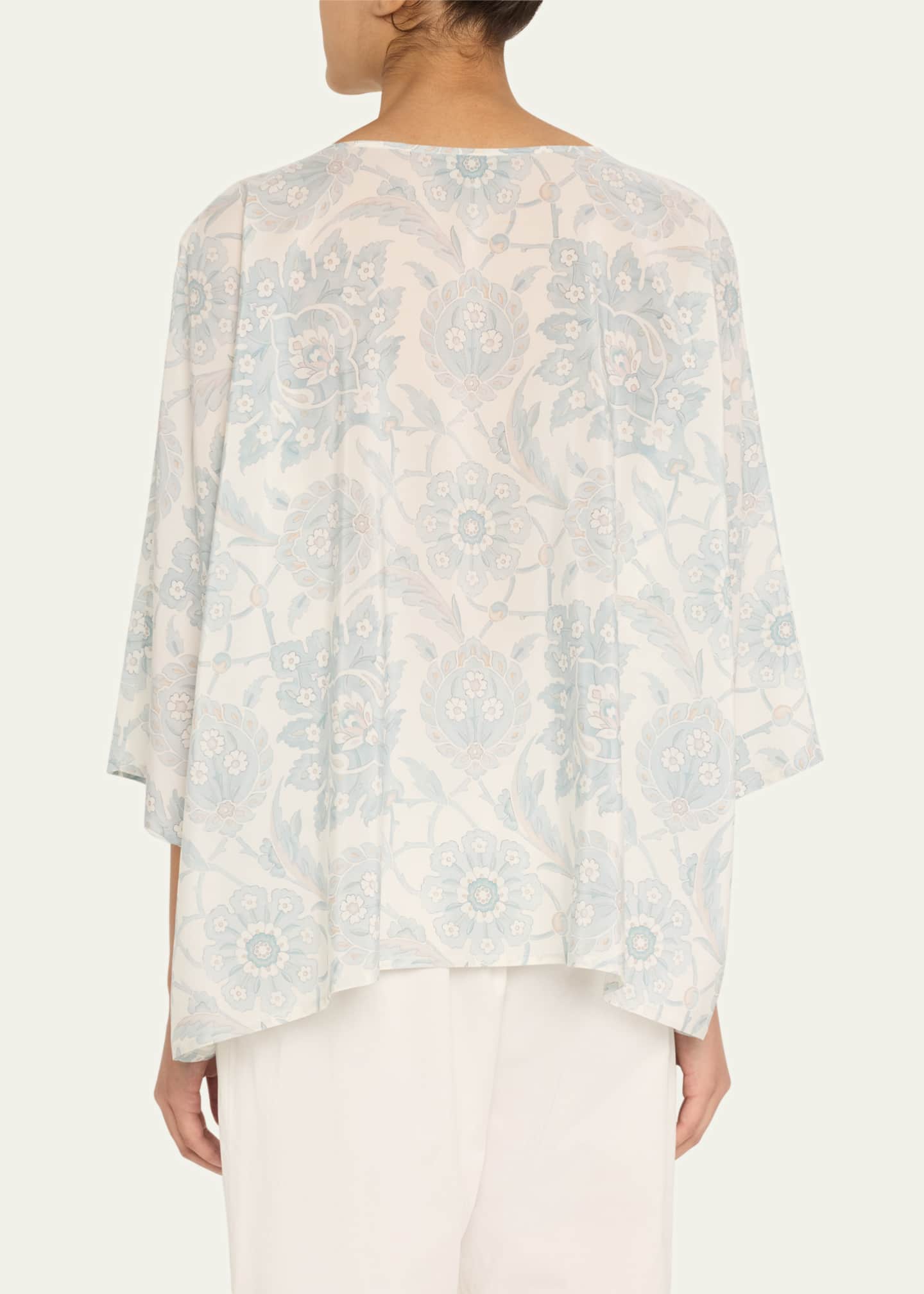 Eskandar Boat-Neck Silk Top (Mid Length) Image 3 of 5