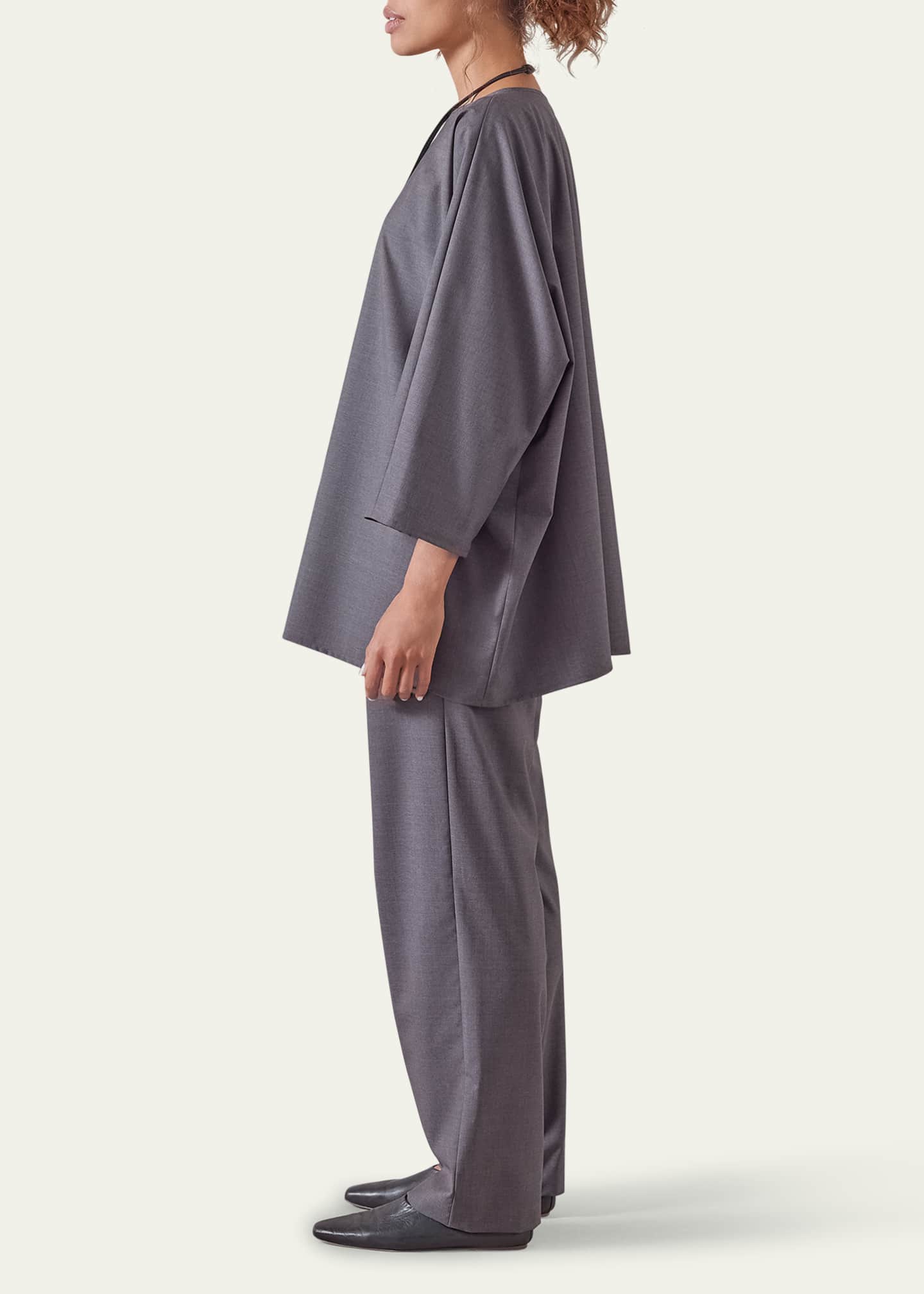 Eskandar Boat Neck Top (Long Length) Image 4 of 4
