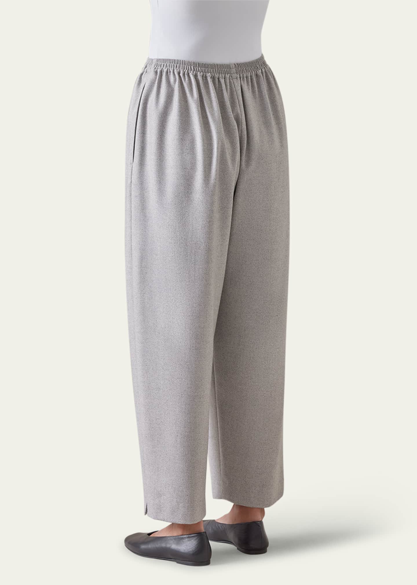 Eskandar Longer Japanese Trouser with Ankle Slits Image 3 of 4
