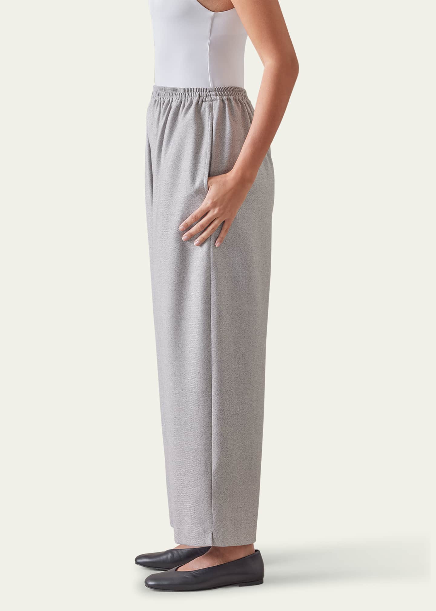 Eskandar Longer Japanese Trouser with Ankle Slits Image 4 of 4