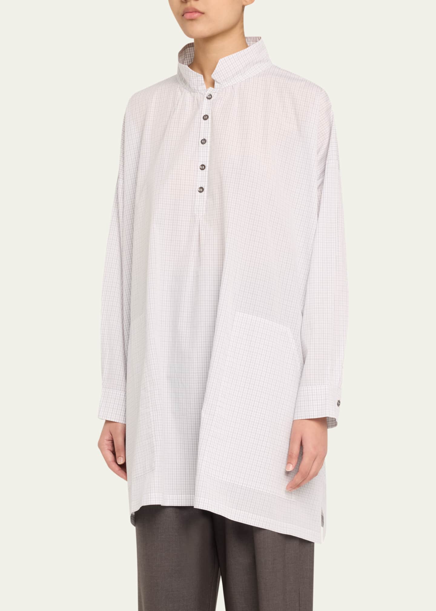 Eskandar Wide A-Line Artists Smock (Long Plus Length) Image 4 of 5