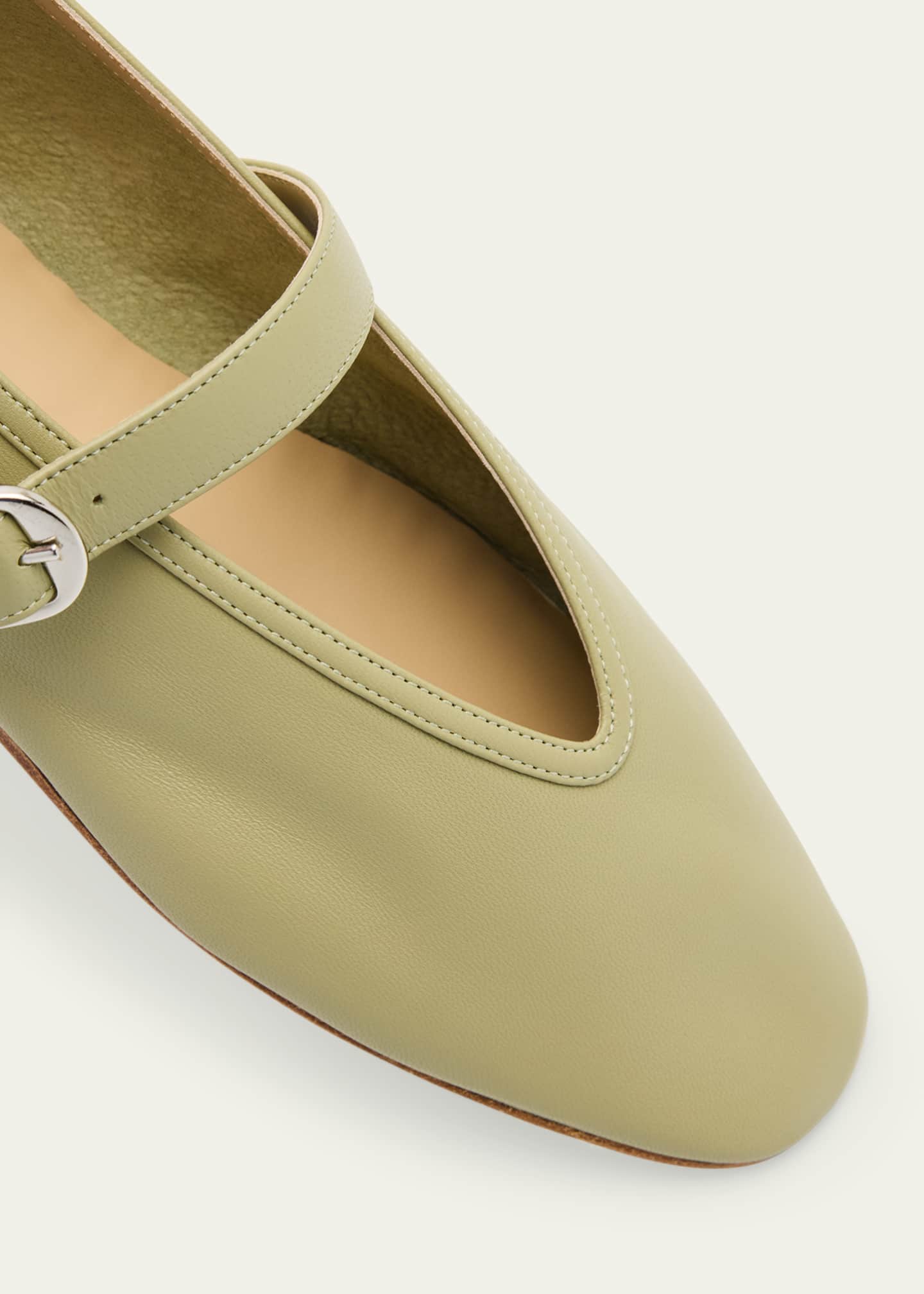 Stella Leather Mary Jane Ballerina Slippers