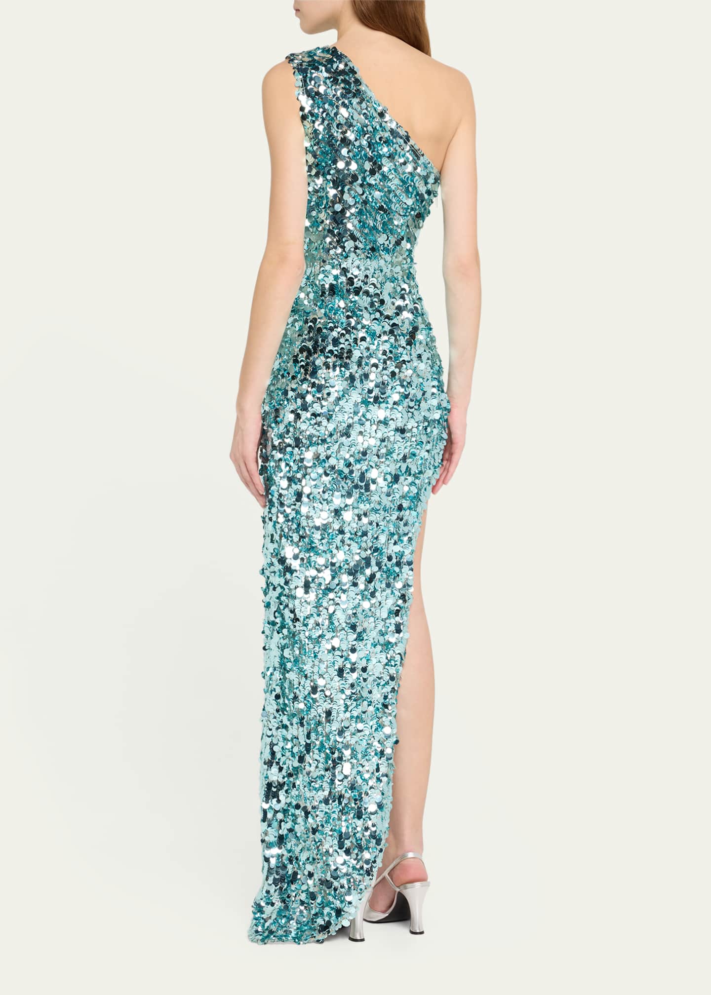 Bronx and Banco Farah One-Shoulder Sequin Gown Image 3 of 5