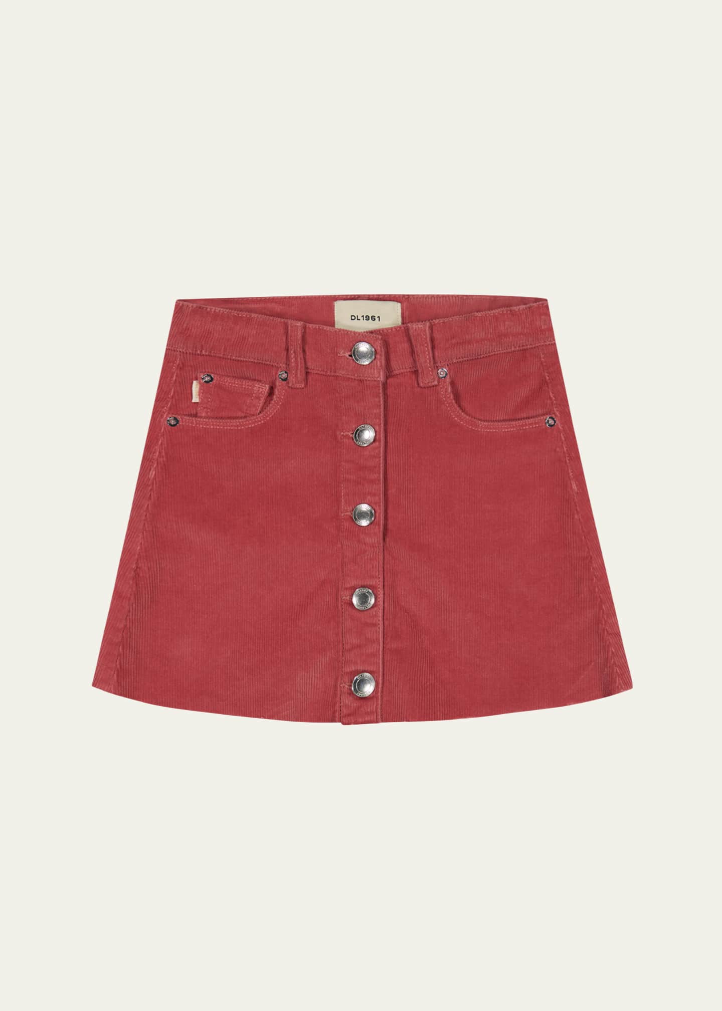 Dl1961 Girls Jenny Corduroy Mini Skirt Big Kid Red Size 12 Deep Blush