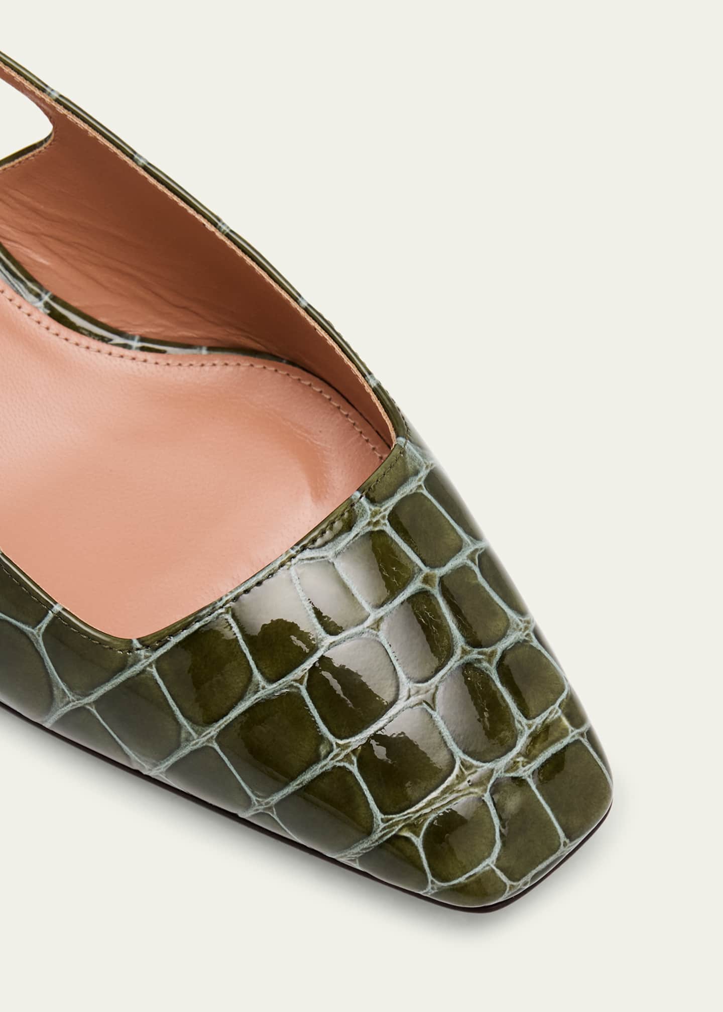 Aquazzura Croco Slingback Ballerina Pumps Image 6 of 6