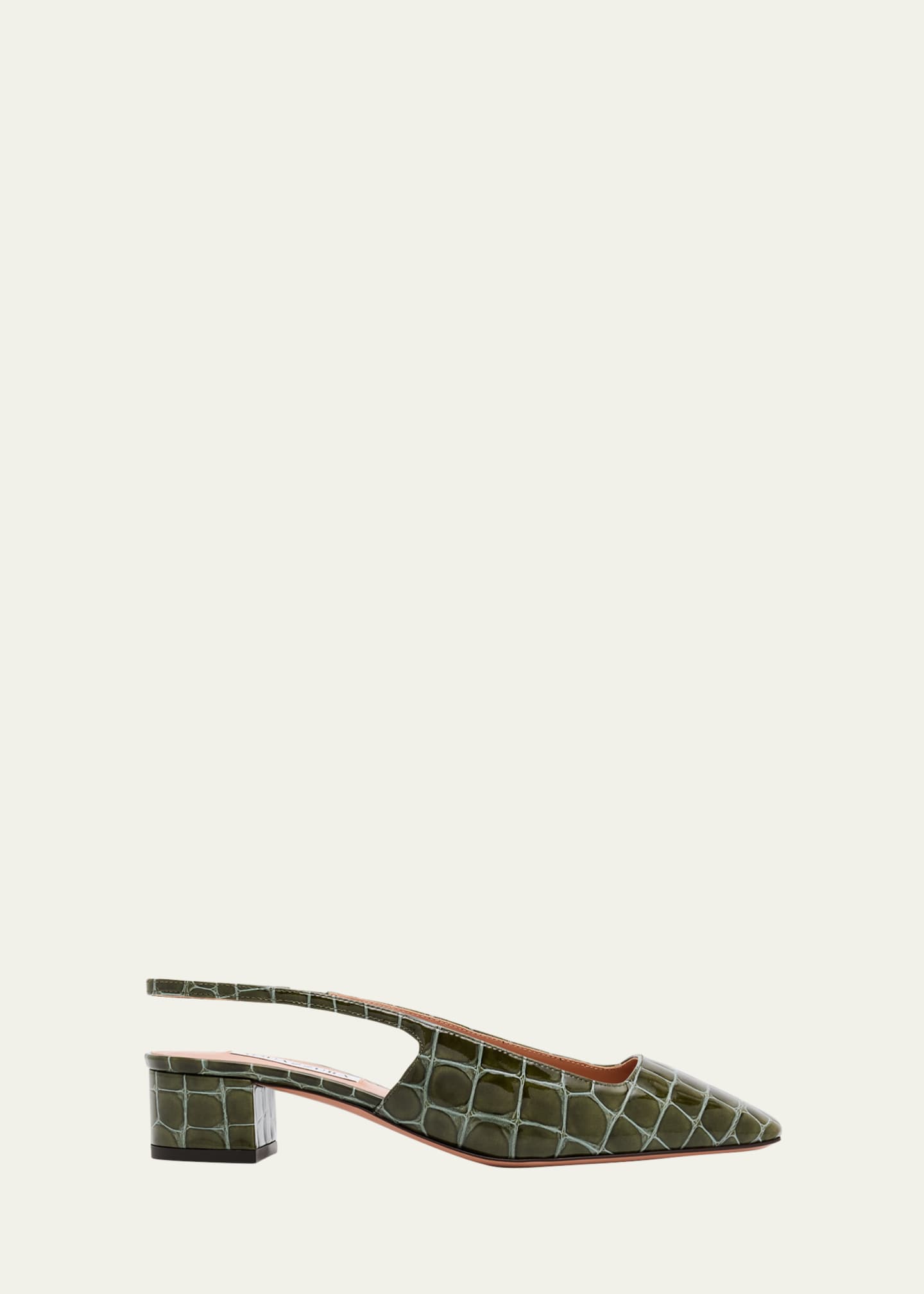 Aquazzura Croco Slingback Ballerina Pumps Image 1 of 6