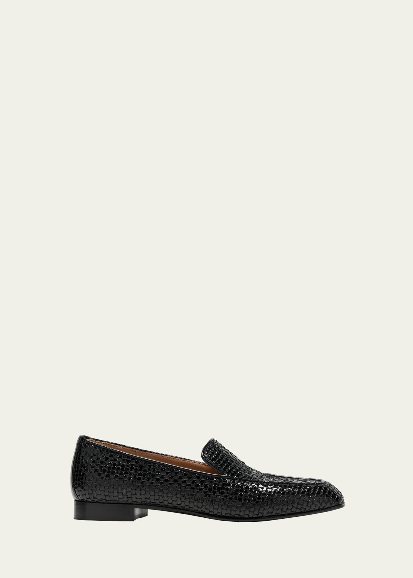 Cy Embossed Leather Loafers