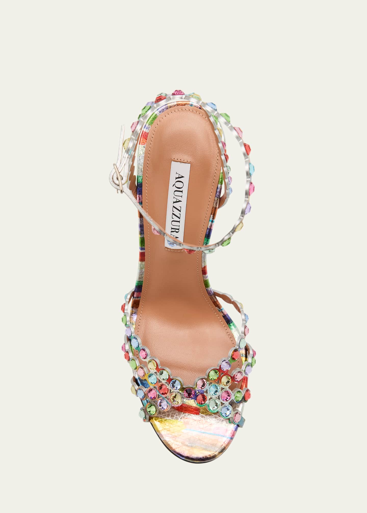 Aquazzura Tequila Brush Strokes Printed Stiletto Sandals Image 6 of 6