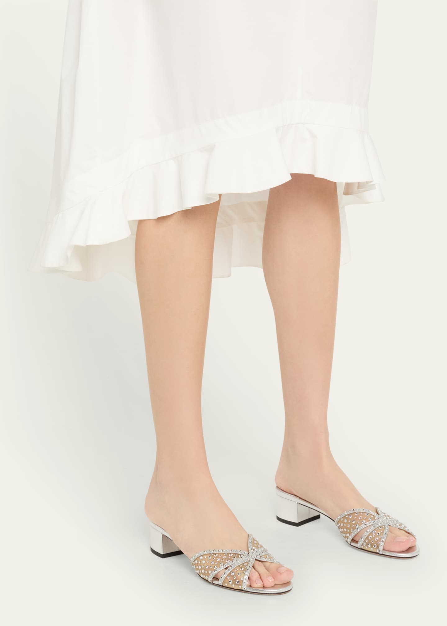 Aquazzura 25SS サンダル・ミュール シルバー系 AQUAZZURA(アクアズーラ) サンダル・ミュール(レディース