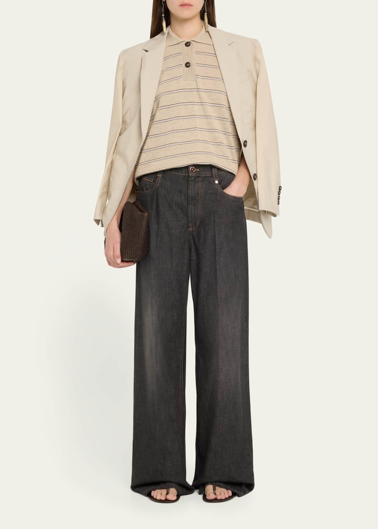 【★カジュアル★】Brunello Cucinelli ☆ ポシェット Cotton Horn Button Gab Jacket | BRUNELLO CUCINELLI – Marissa