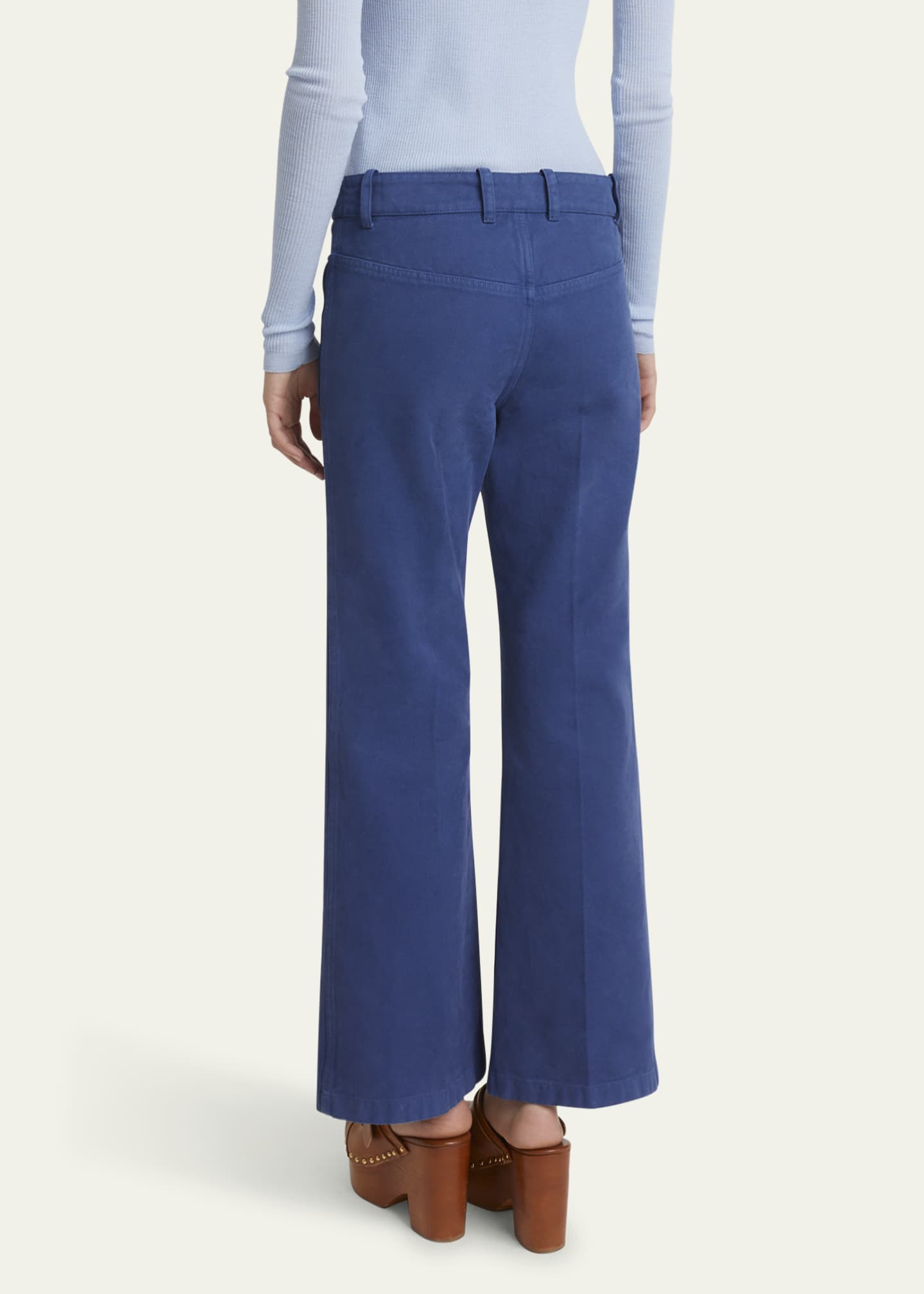 Chloe Cropped Canvas Bootcut Trousers Image 3 of 5