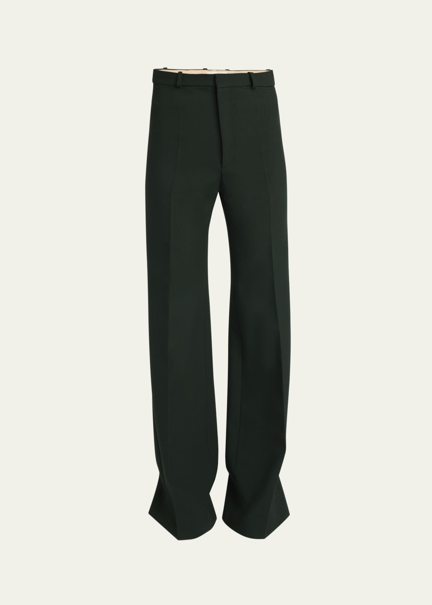 Chloe Wool Crepe Wide-Leg Trousers Image 1 of 5