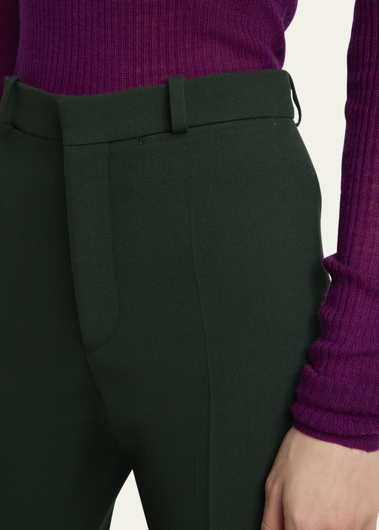 Chloe Wool Crepe Wide-Leg Trousers Image 5 of 5