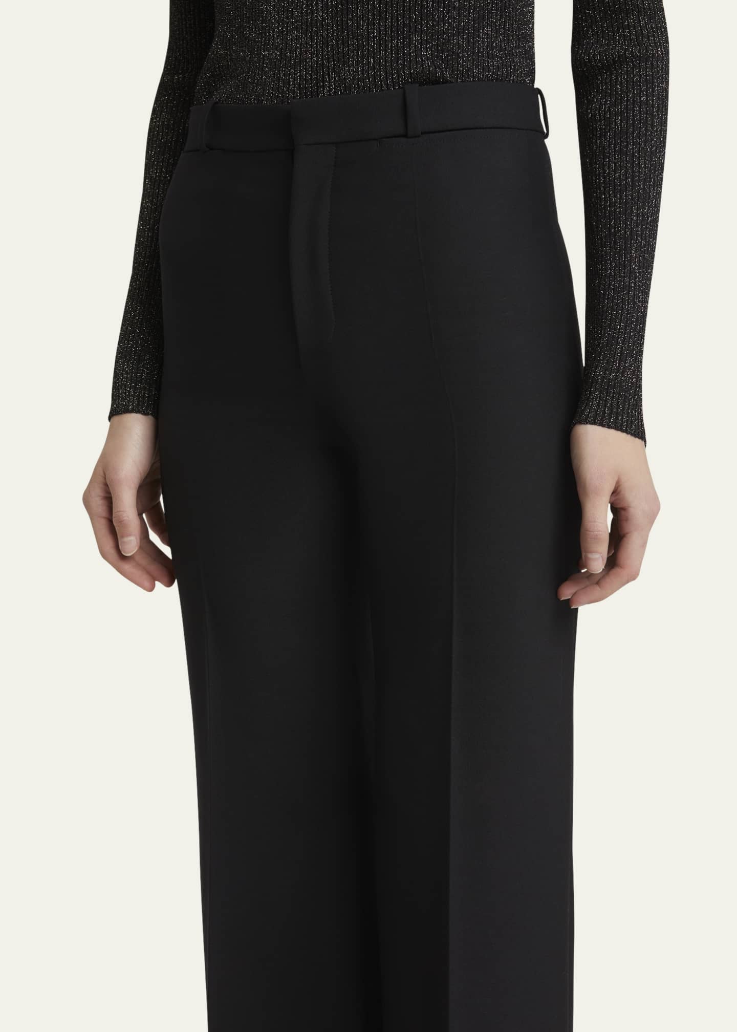 Chloe Flared Crepe Wool Trousers Image 5 of 5
