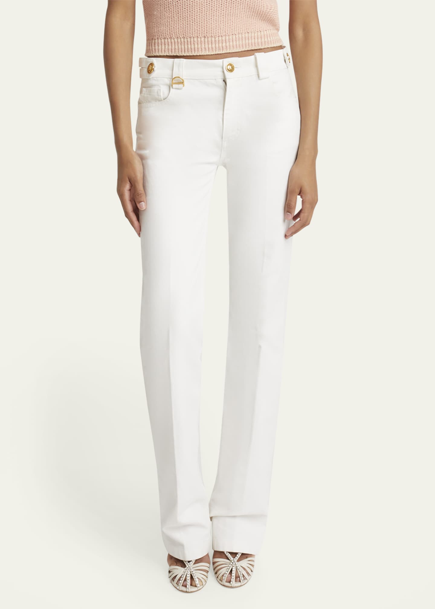 Chloe Mid-Rise Straight-Leg Denim Trousers Image 4 of 5
