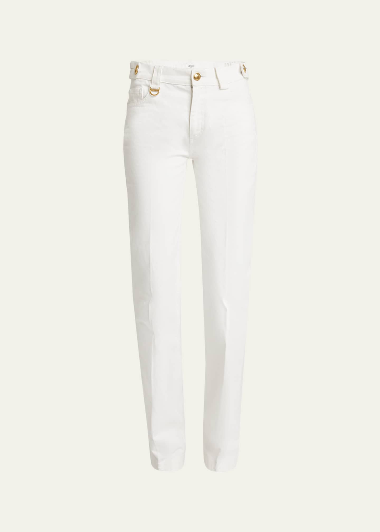 Chloe Mid-Rise Straight-Leg Denim Trousers Image 1 of 5