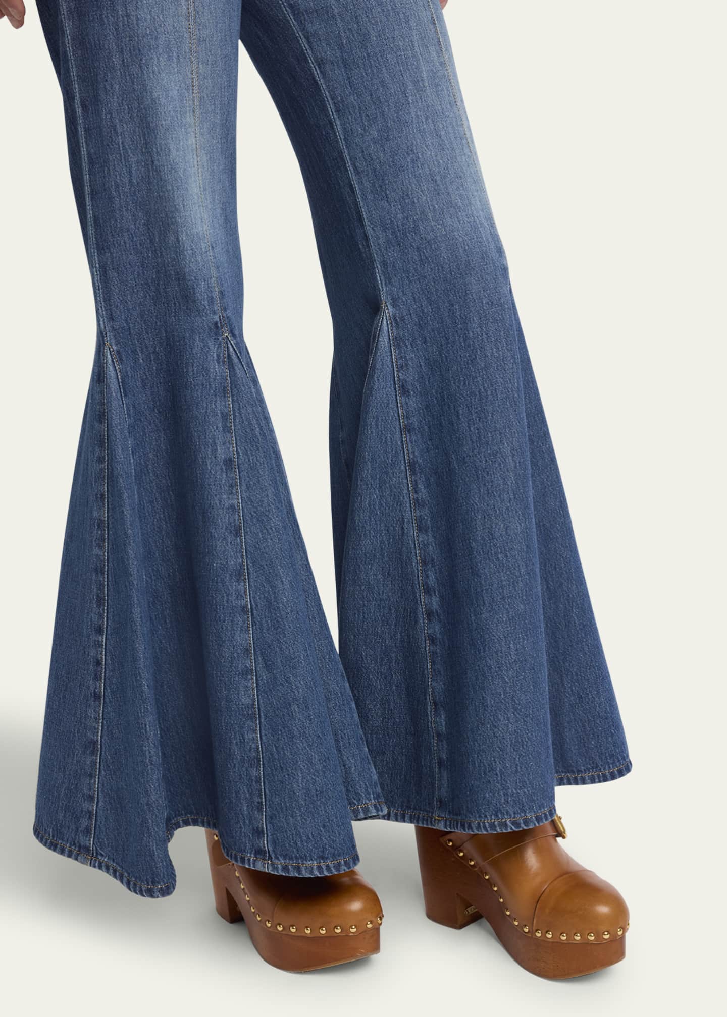 Chloe High-Rise Godet Flare Denim Trousers Image 5 of 5