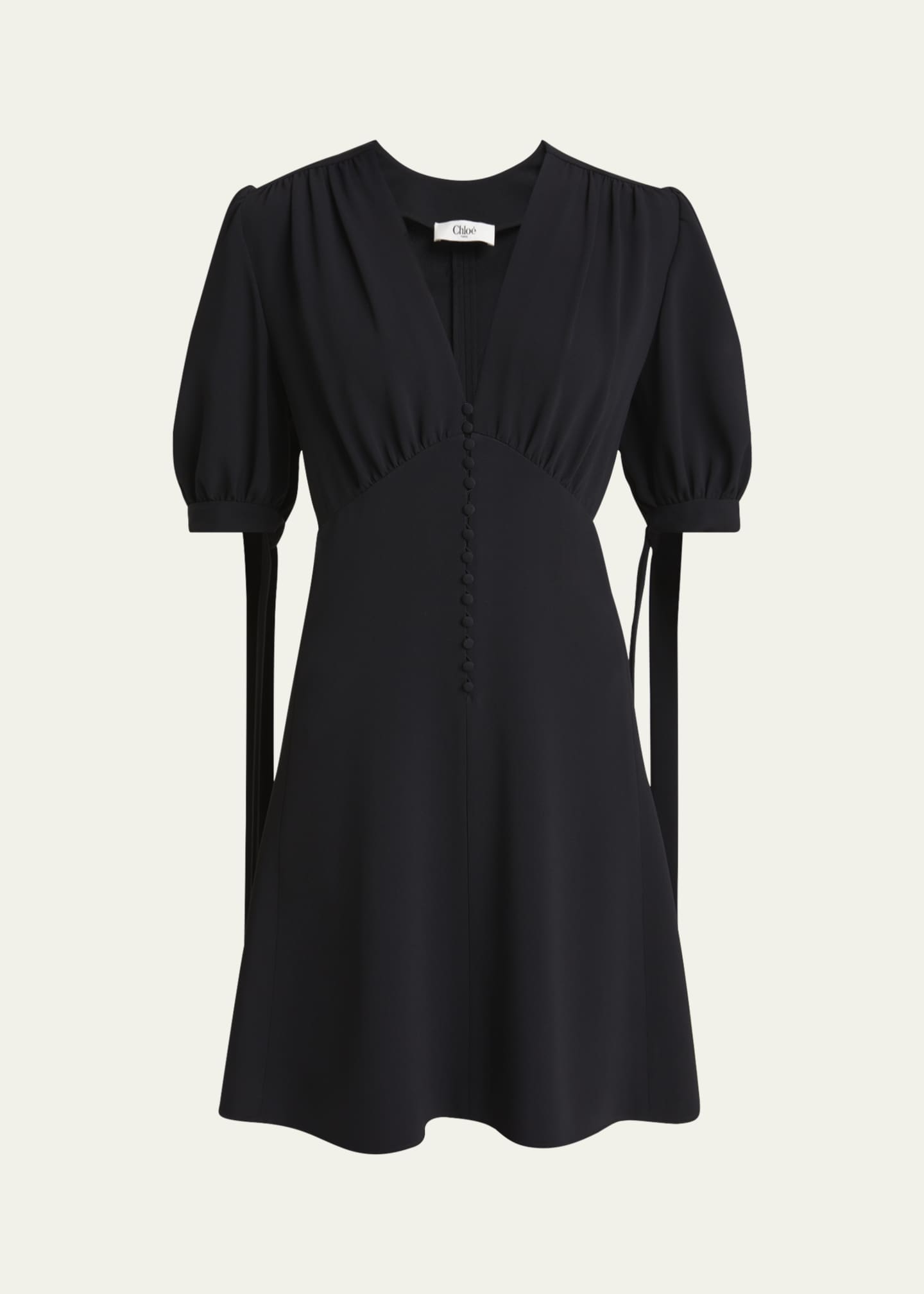 Chloe Empire-Waist Puff-Sleeve Dress Image 1 of 5