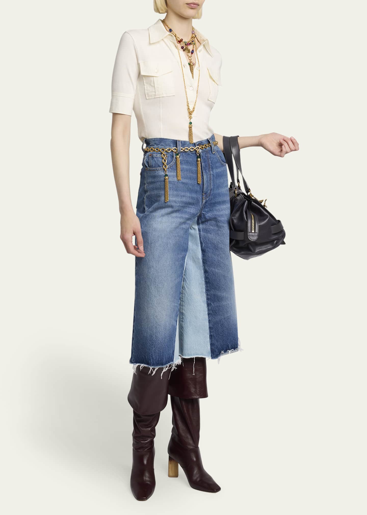 Chloe Pockets Short-Sleeve Polo Top Image 2 of 4