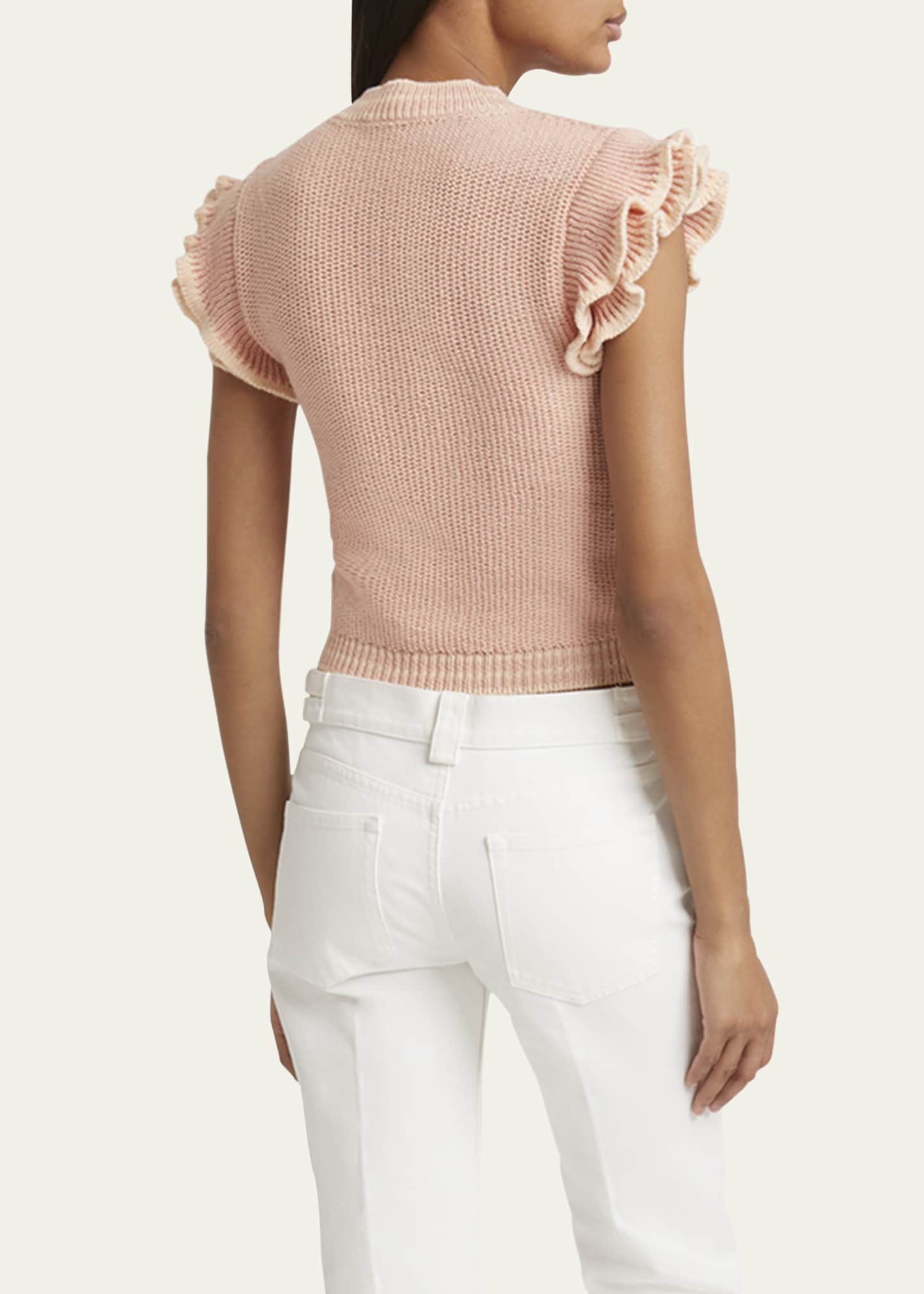 Chloe Ruffle Cap-Sleeve Sweater Image 3 of 5