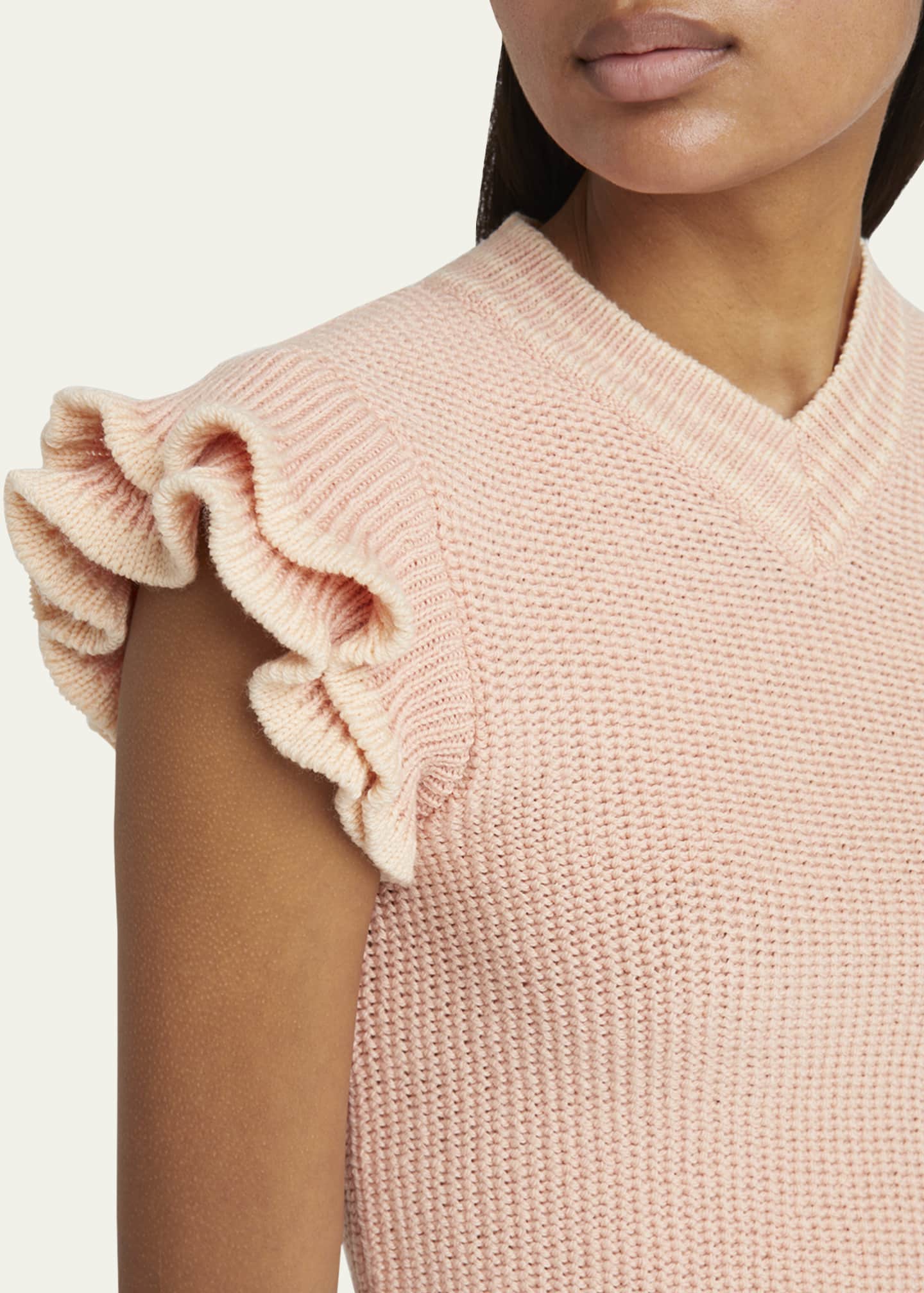 Chloe Ruffle Cap-Sleeve Sweater Image 5 of 5