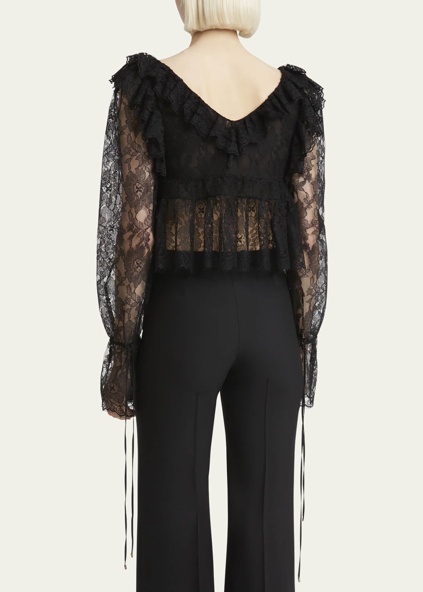 Chloe Lace Crop Peplum Top Image 3 of 5