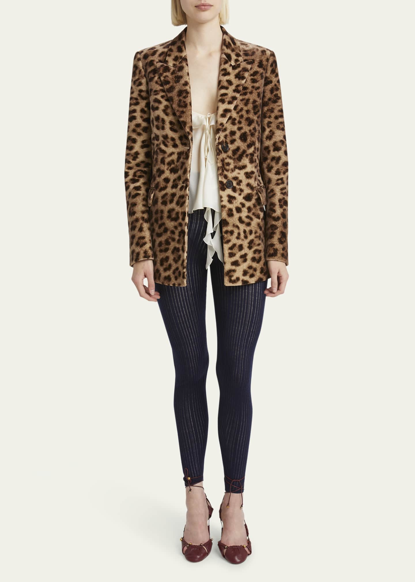Chloe Leopard-Print SIngle-Breasted Jacket Image 2 of 5