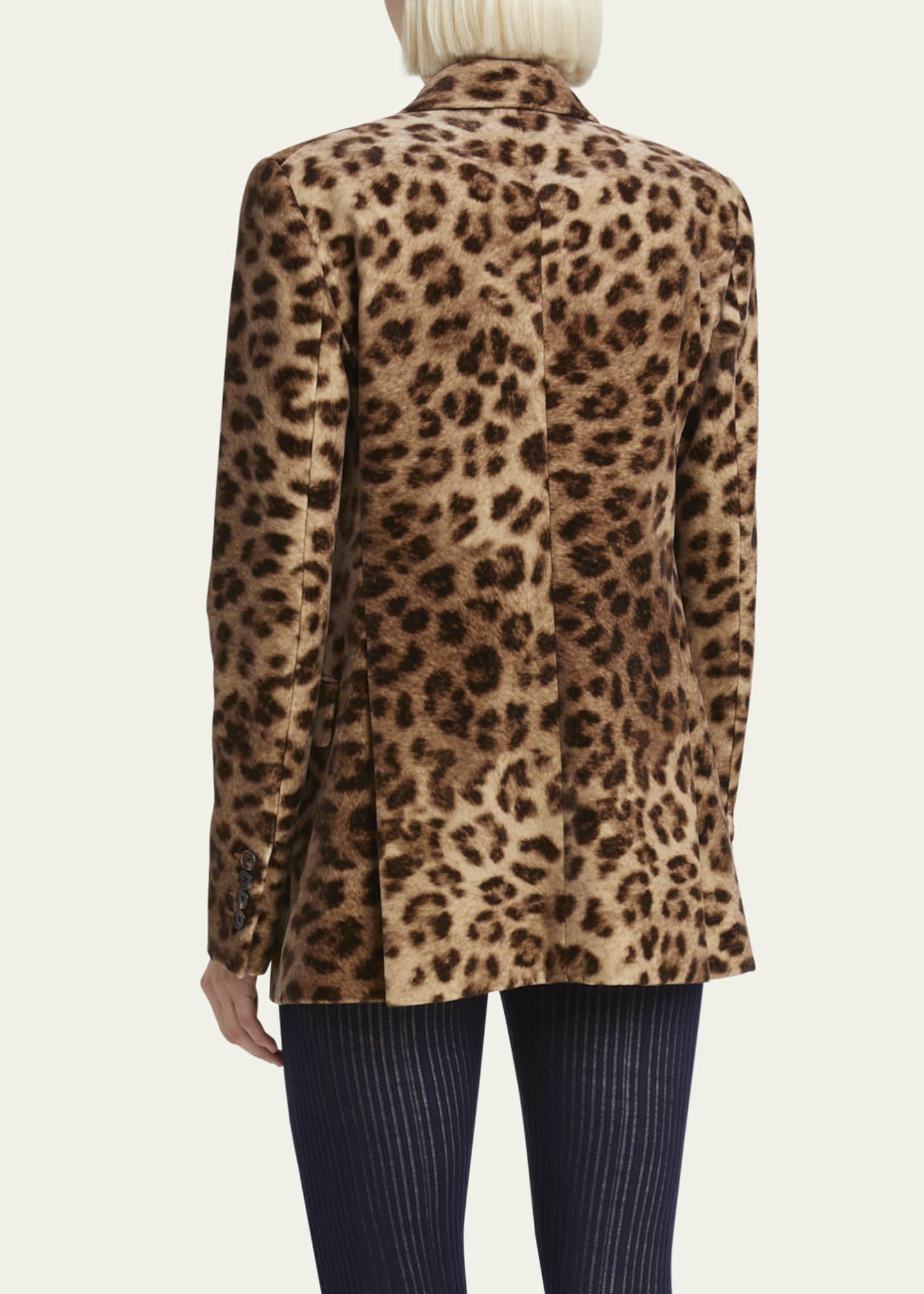 Chloe Leopard-Print SIngle-Breasted Jacket Image 3 of 5