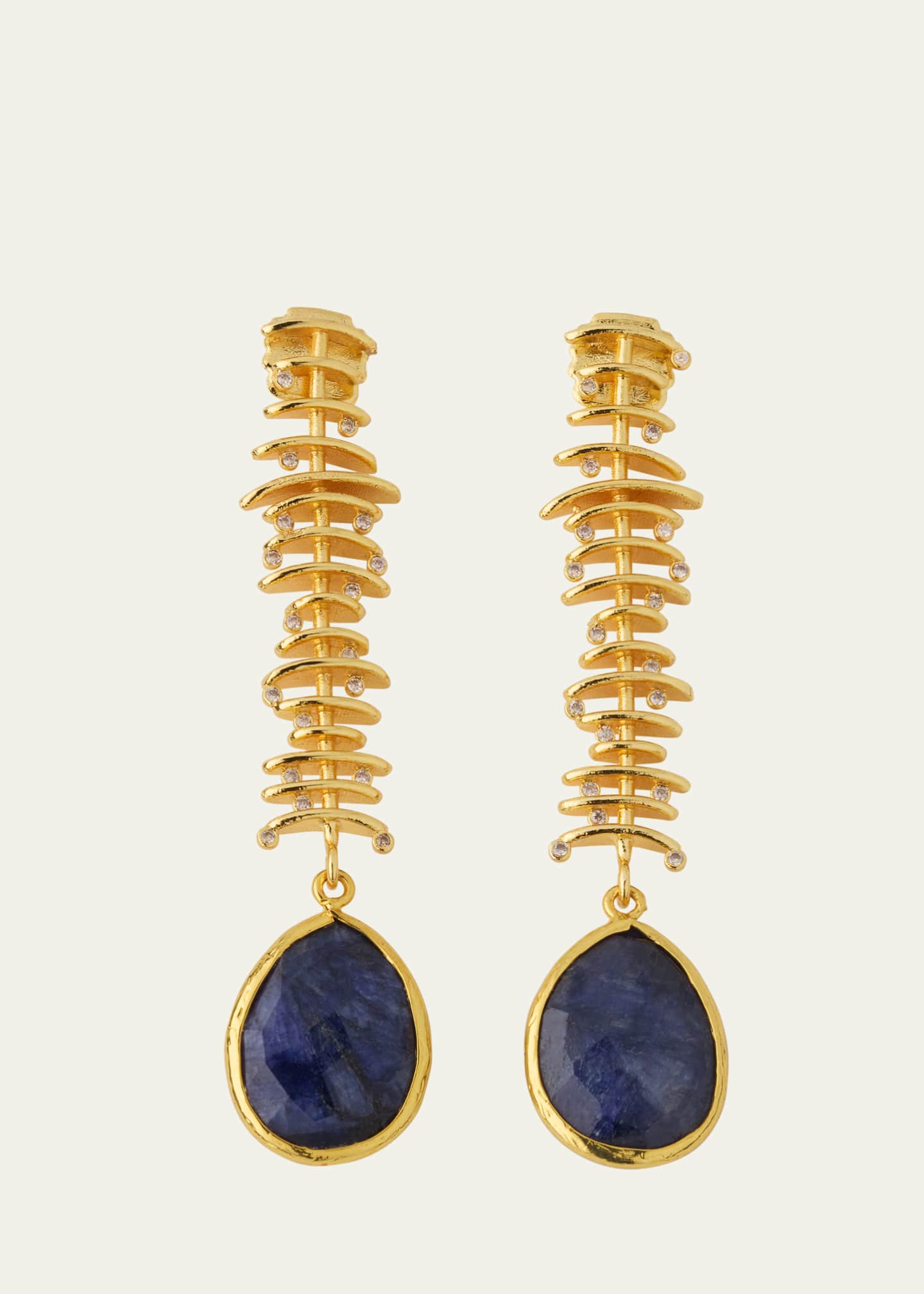 V.BELLAN Spine Earrings with Lapis Image 1 of 4